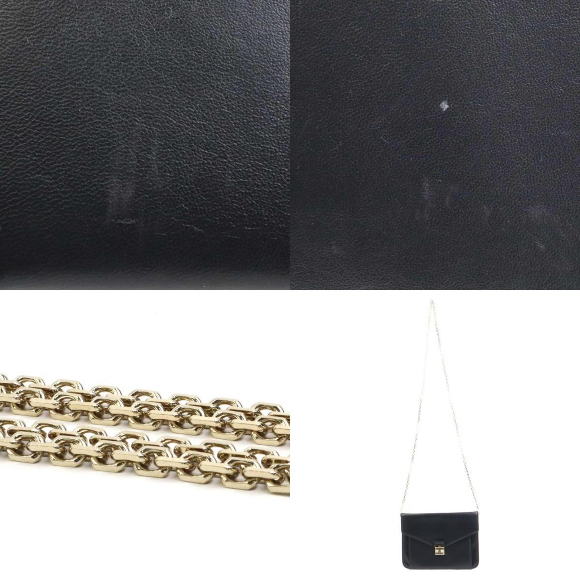 Christian Dior Black Leather Clutch Bag ()
