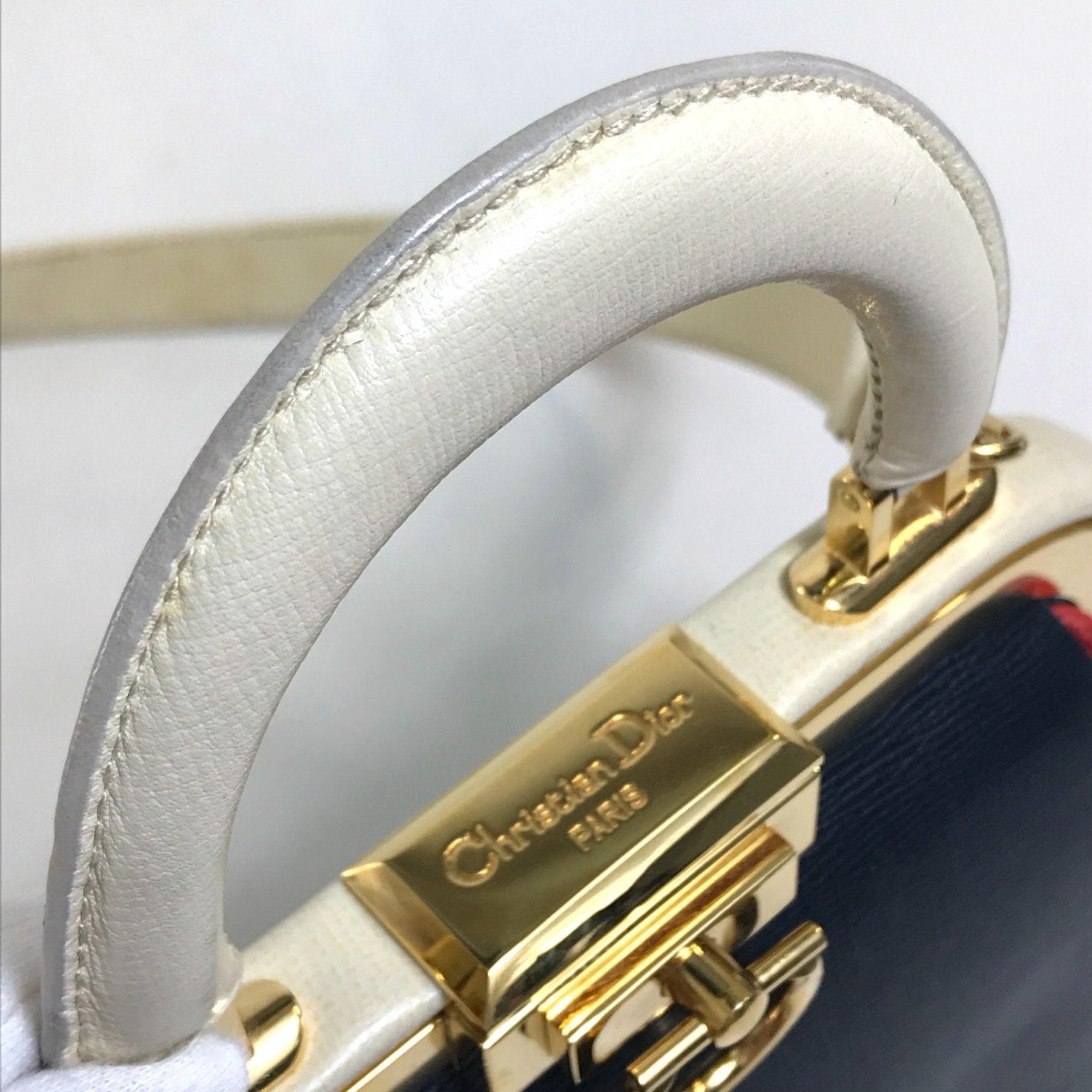 Christian Dior Navy Leather Handbag ()