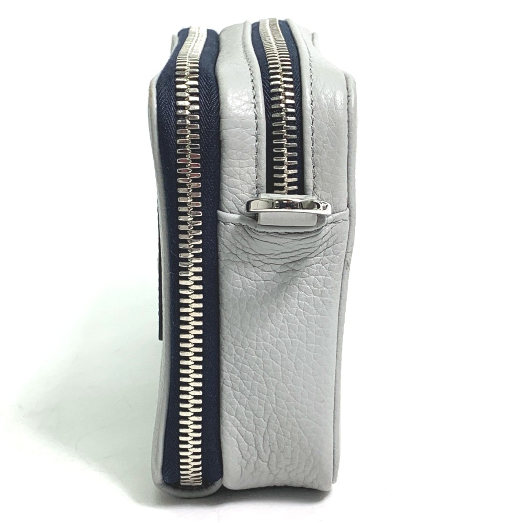 Christian Dior Gray Leather Shoulder Bag ()