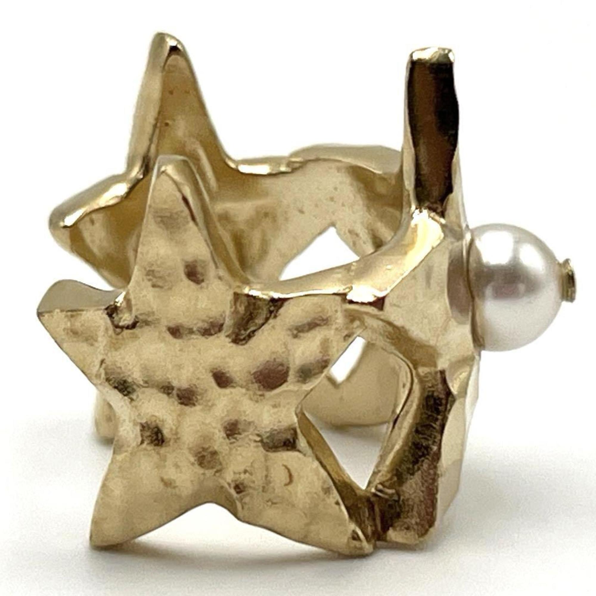 Christian Dior Gold Metal Band Ring ()