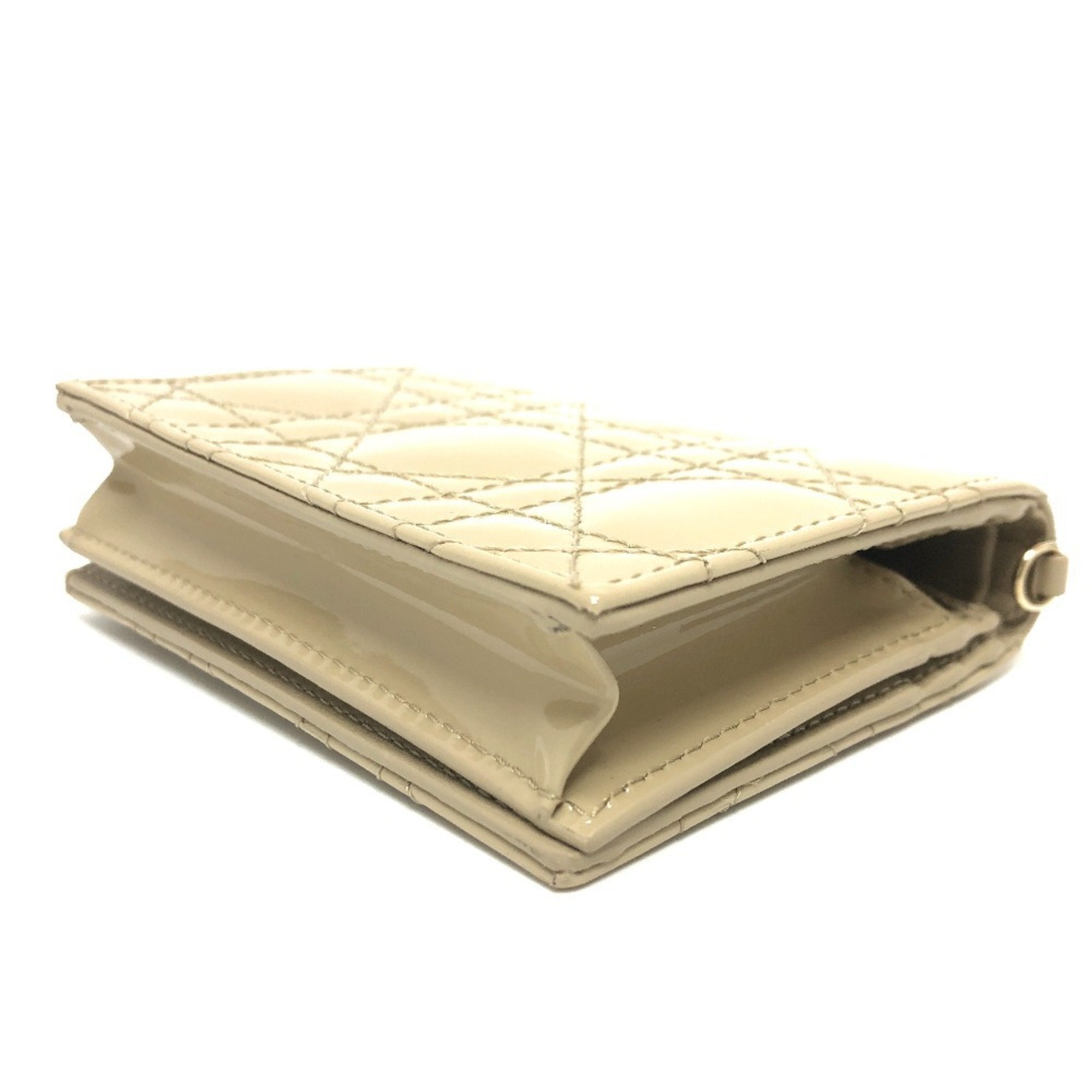 Christian Dior Beige Leather Wallet (Bi-Fold) ()