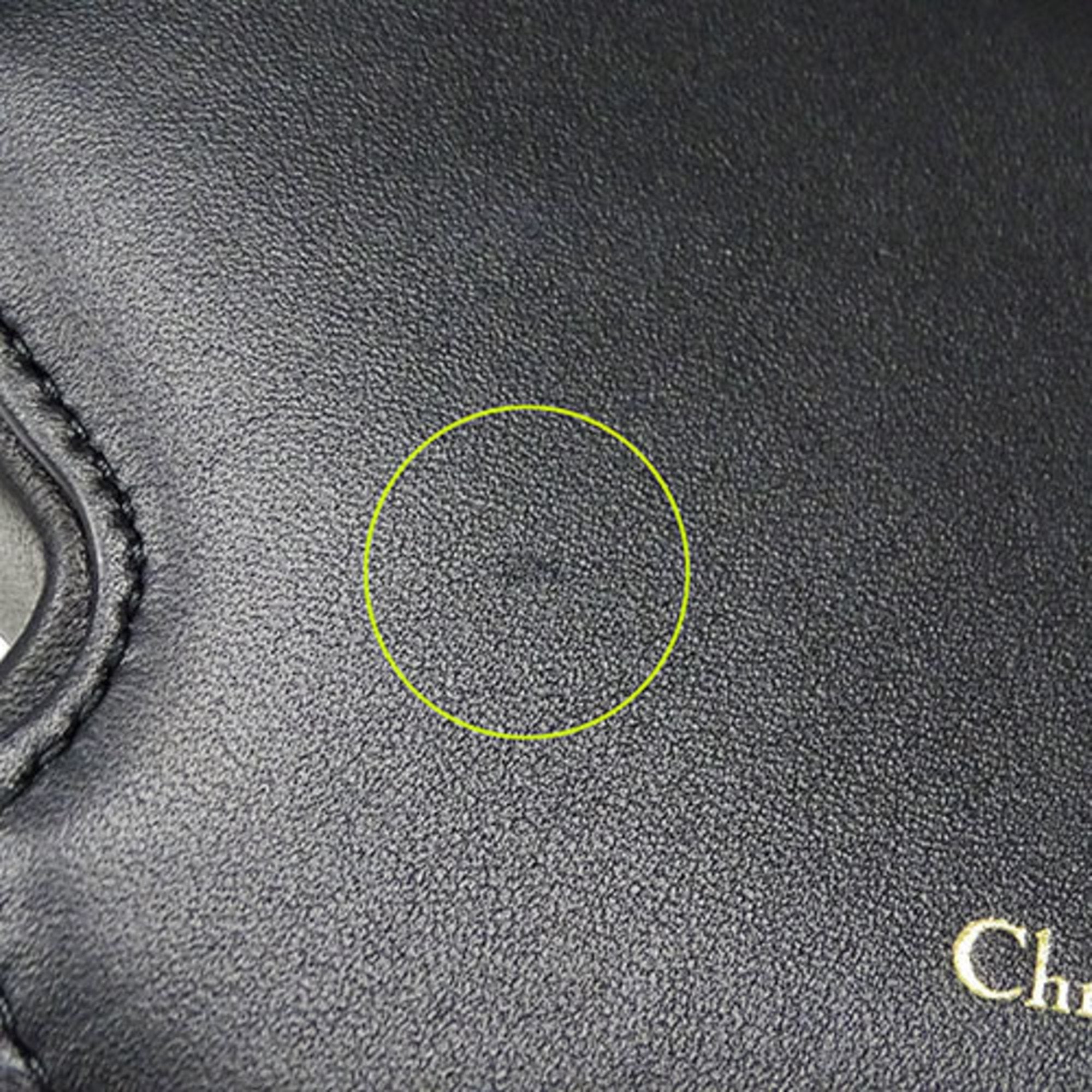 Christian Dior Black Leather Clutch Bag ()