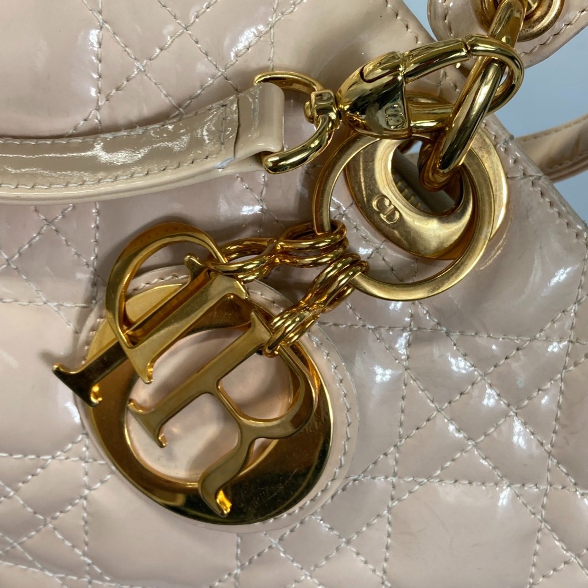 Christian Dior Beige Leather Handbag ()