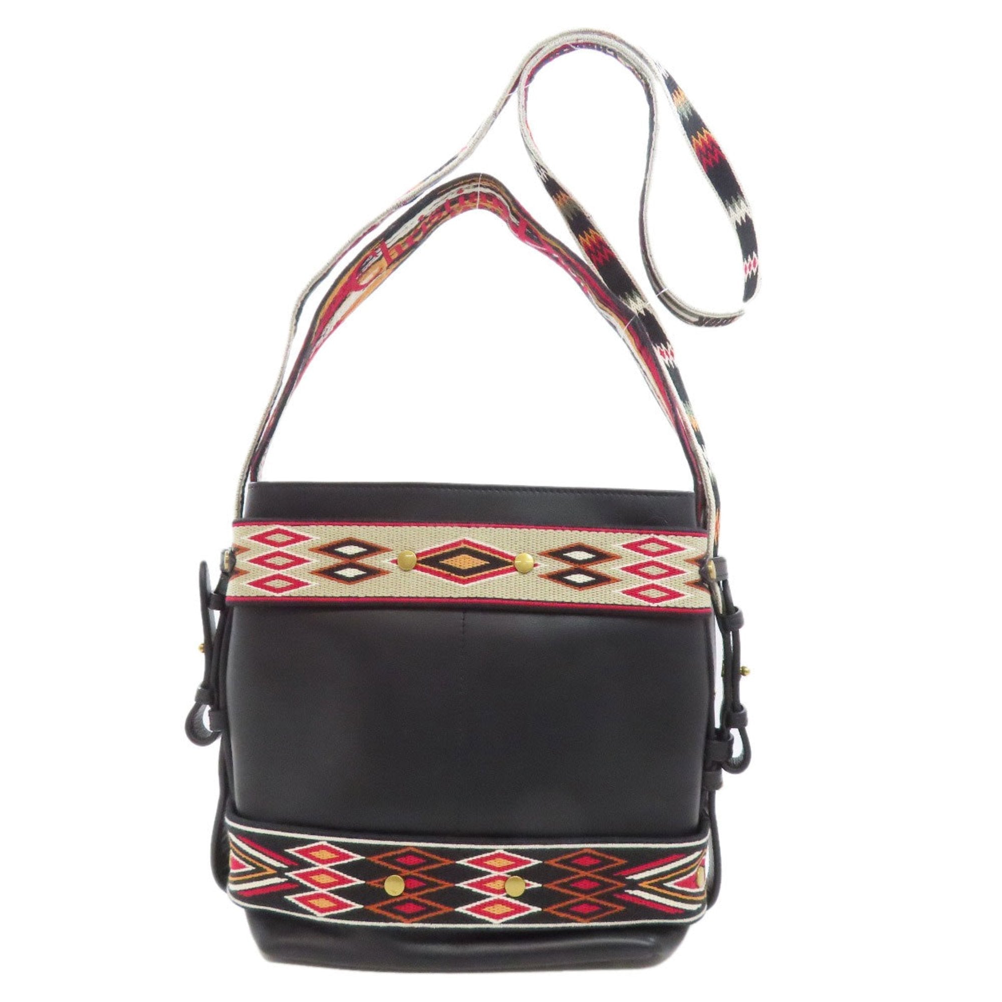 Christian Dior Black Leather Shoulder Bag ()