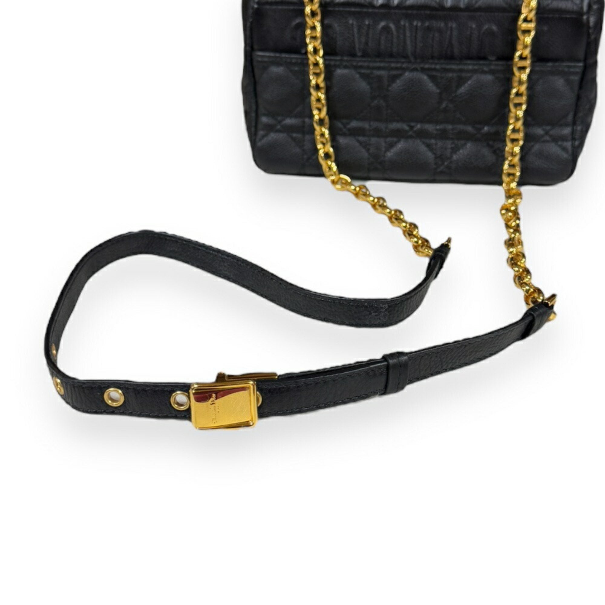 Christian Dior Black Leather Shoulder Bag ()