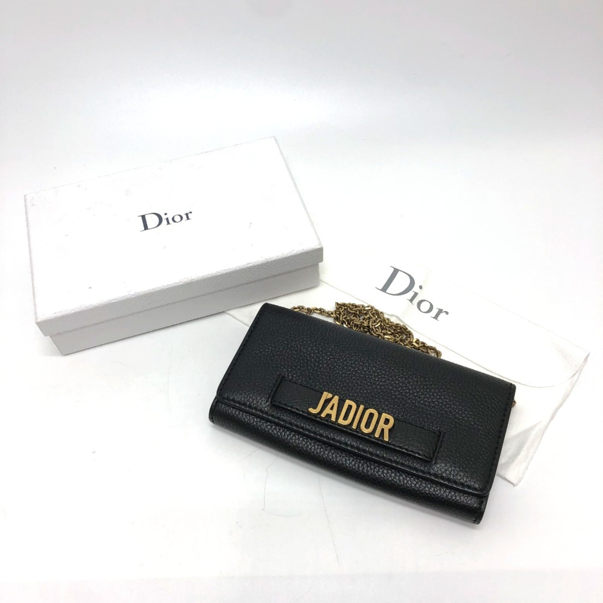 Christian Dior Black Leather Shoulder Bag ()