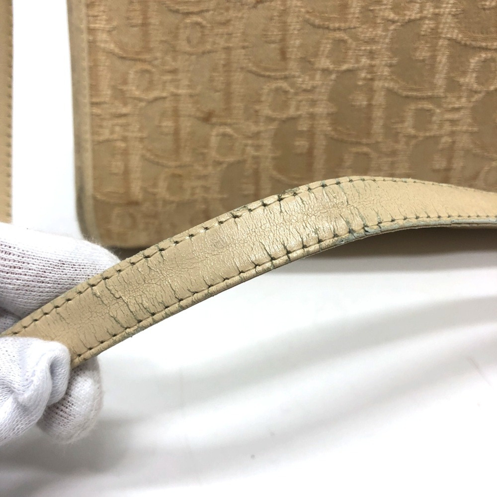 Christian Dior Beige Cloth Shoulder Bag ()
