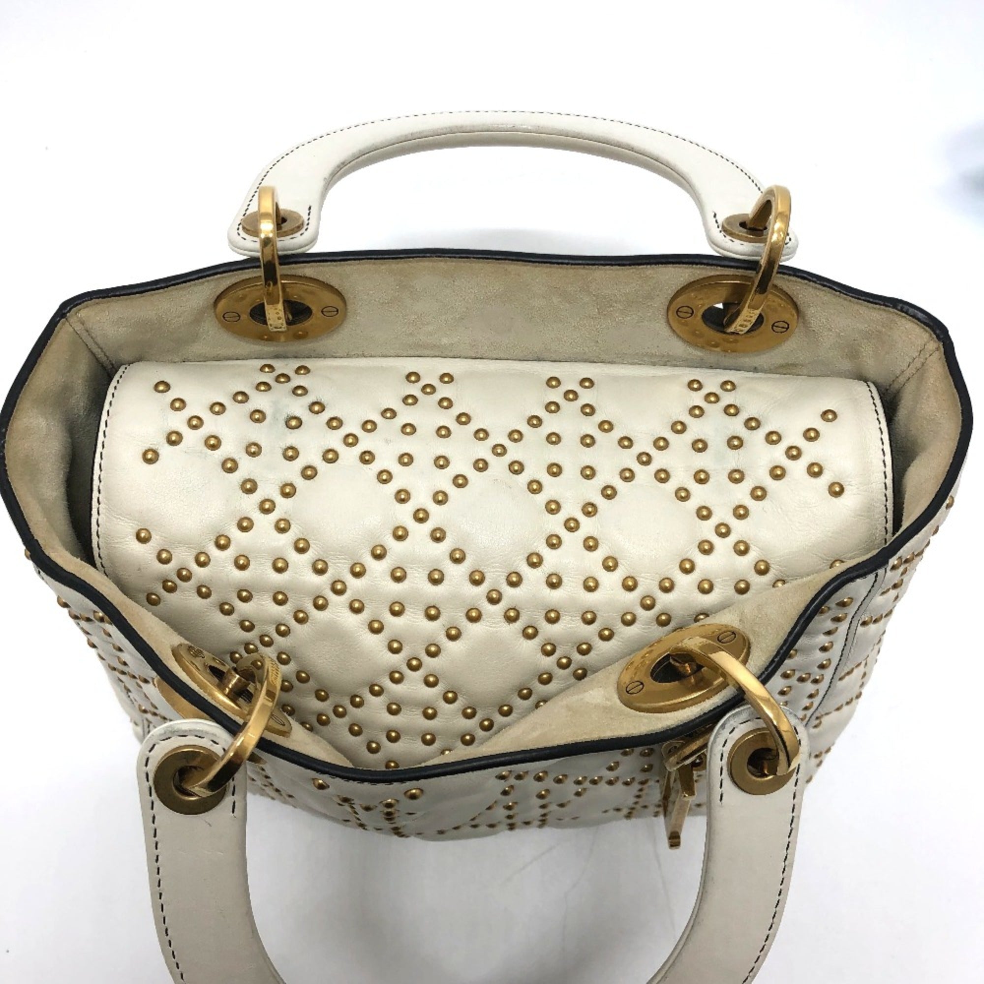Christian Dior White Leather Handbag ()