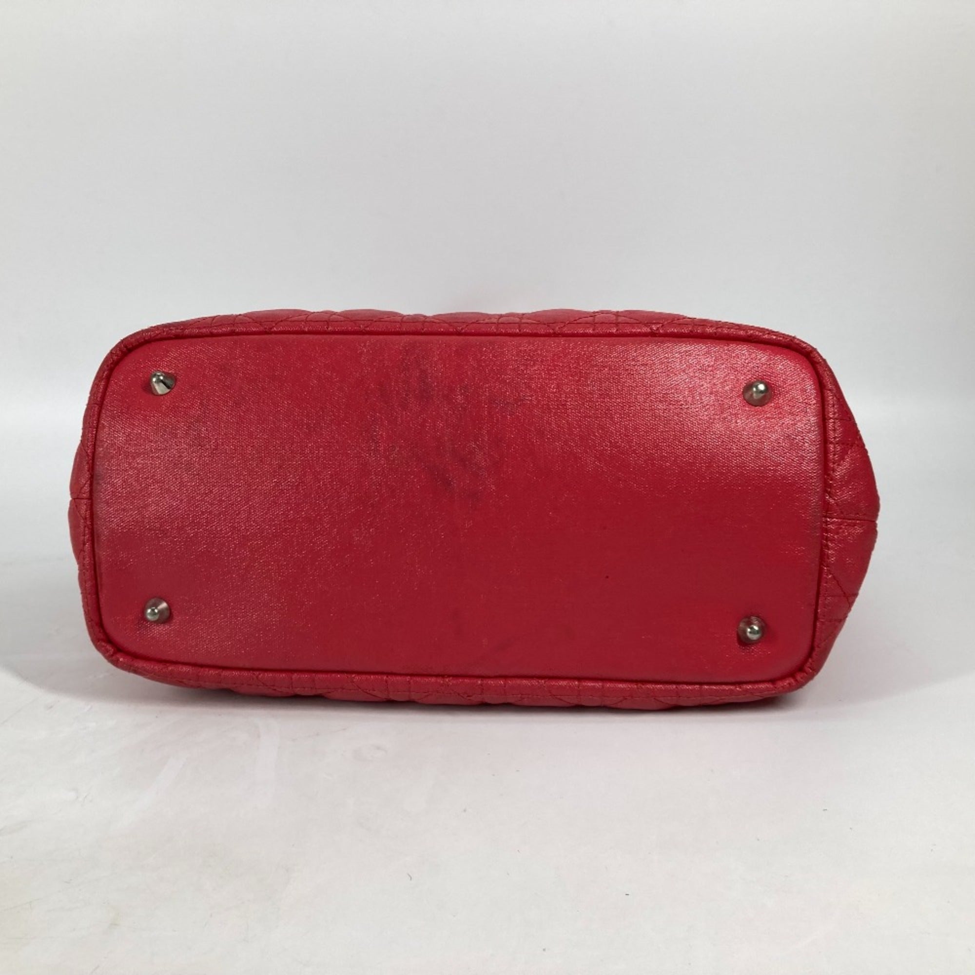 Christian Dior Red Cloth Shoulder Bag ()