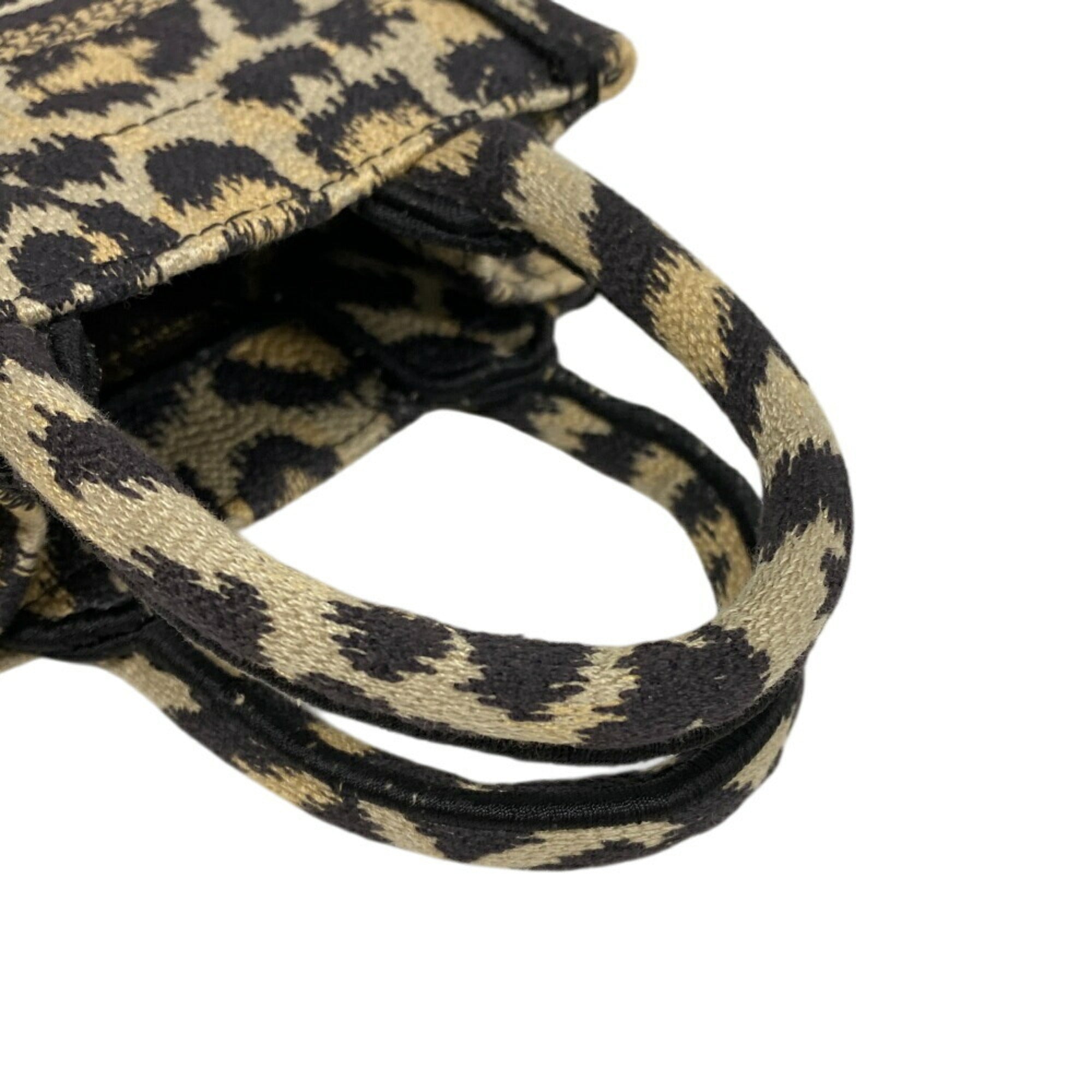 Christian Dior Beige Gold Canvas Tote Bag ()