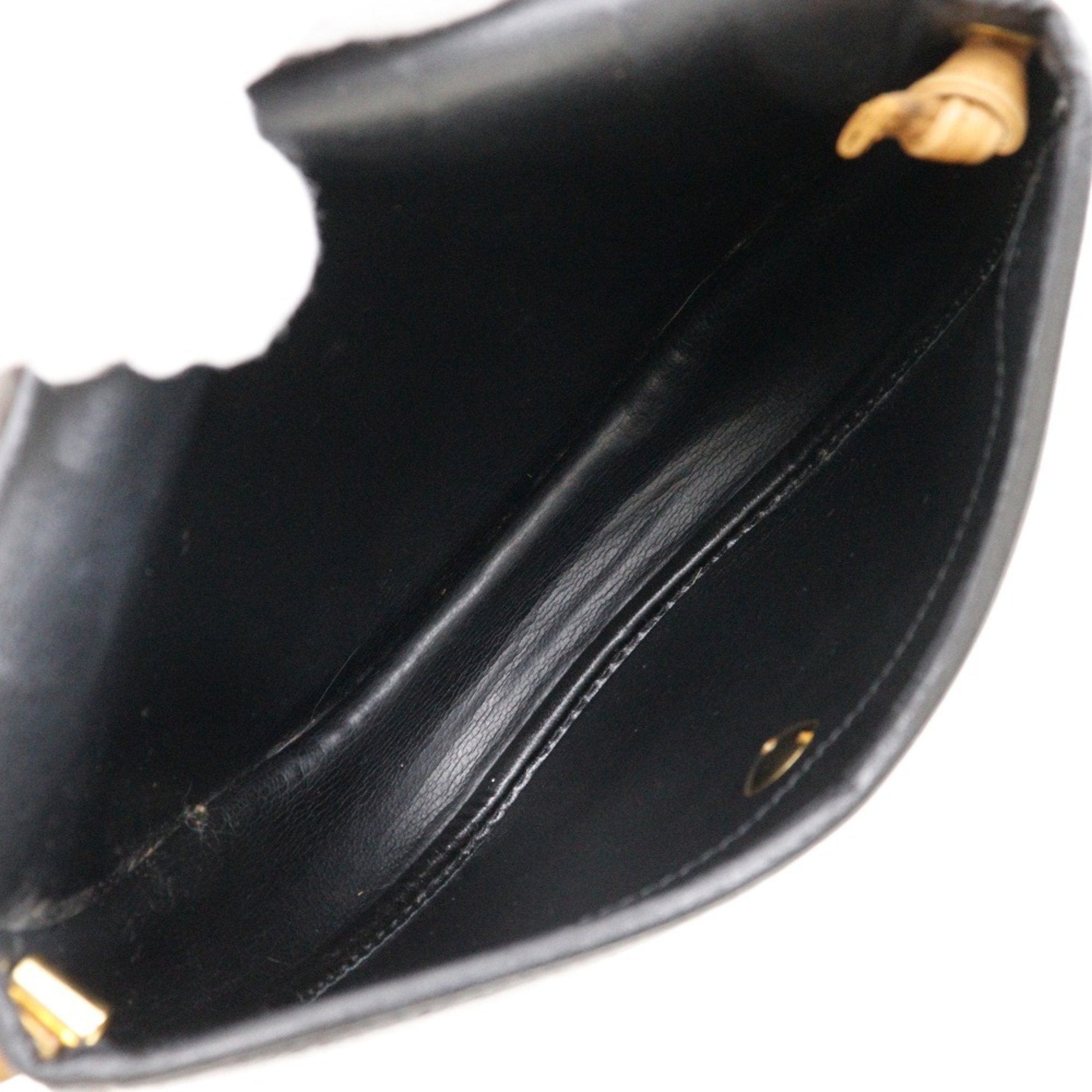 Christian Dior Black Leather Pochette Shoulder Bag ()