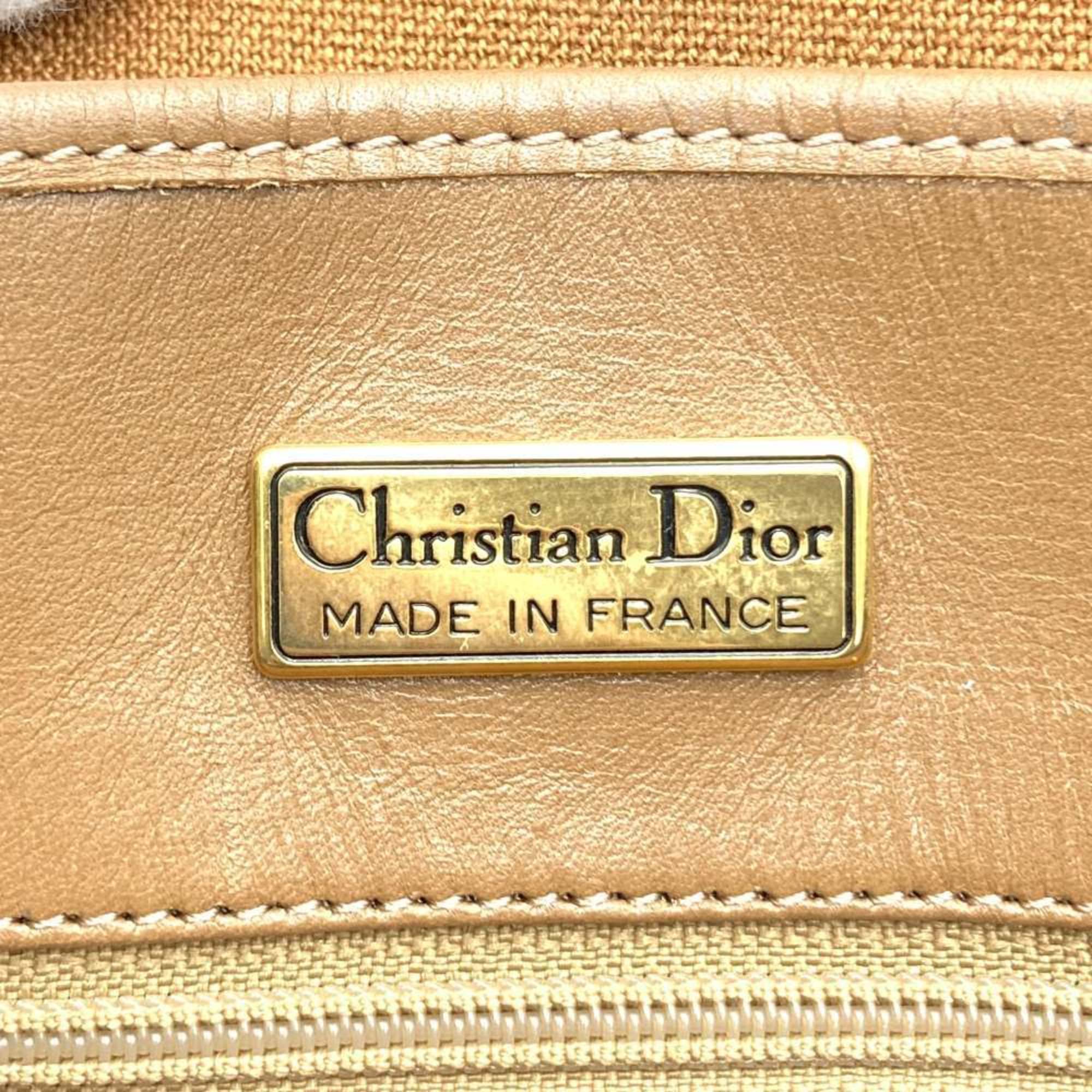 Christian Dior Brown Pvc Shoulder Bag Tote Bag ()