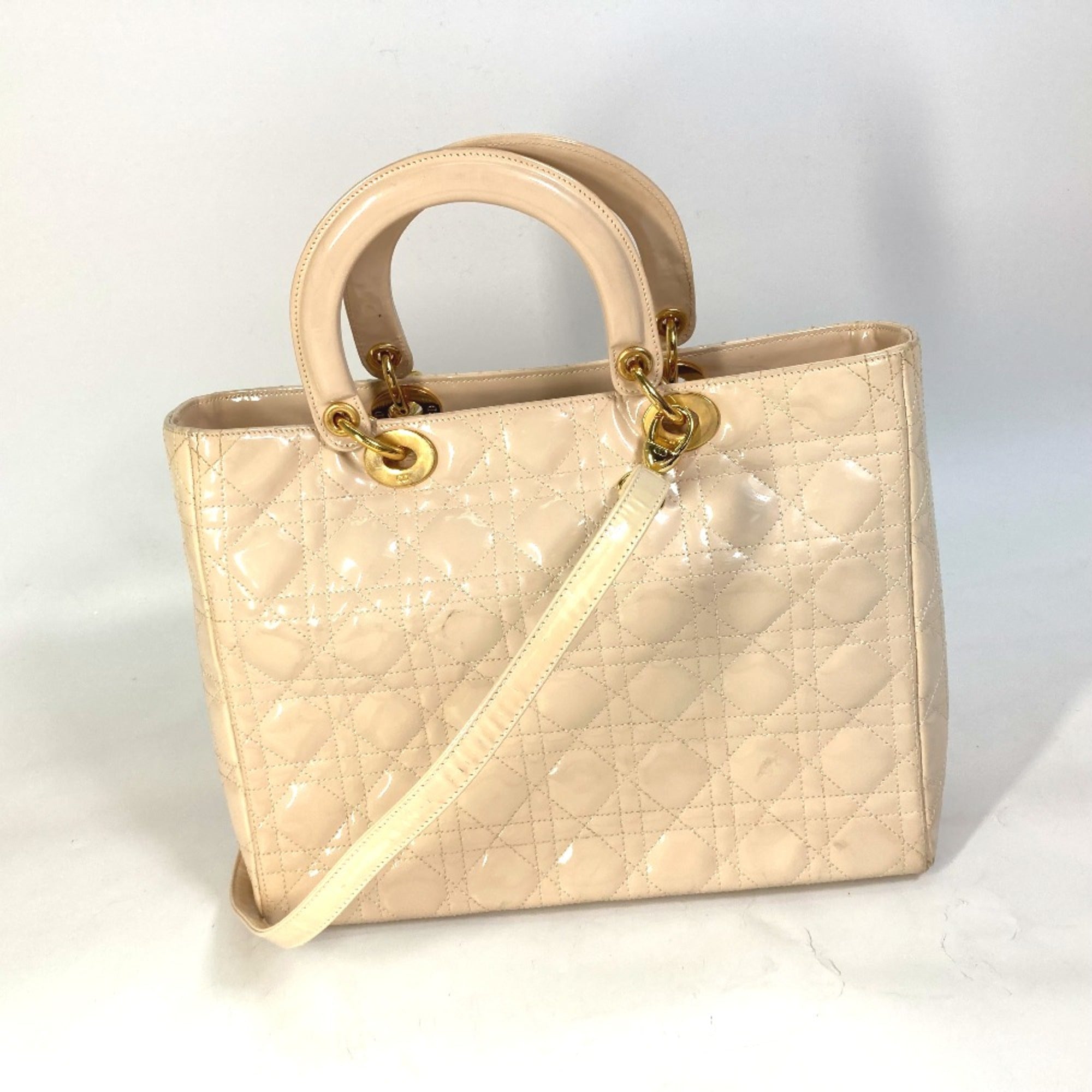 Christian Dior Beige Leather Handbag ()