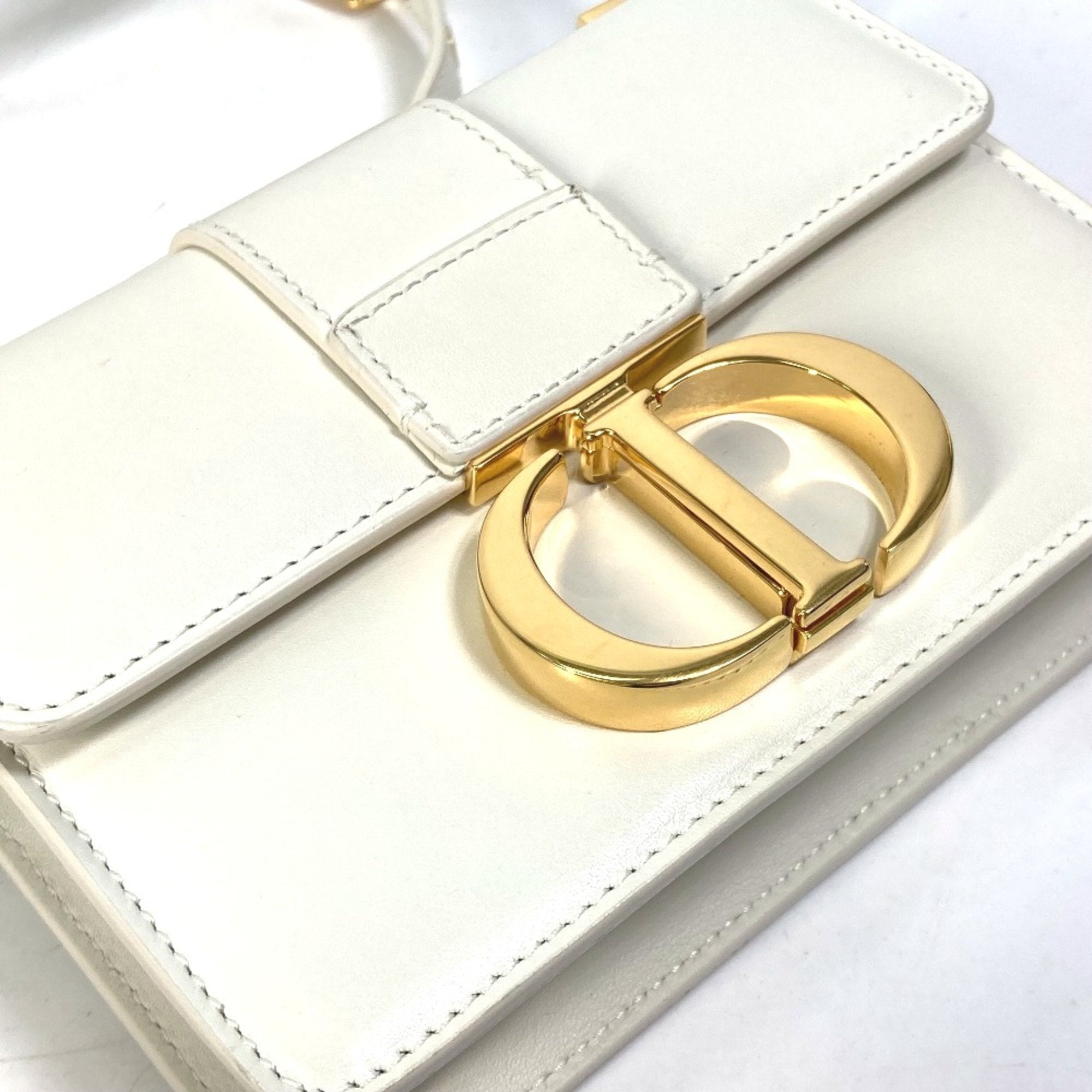 Christian Dior White Leather Shoulder Bag ()