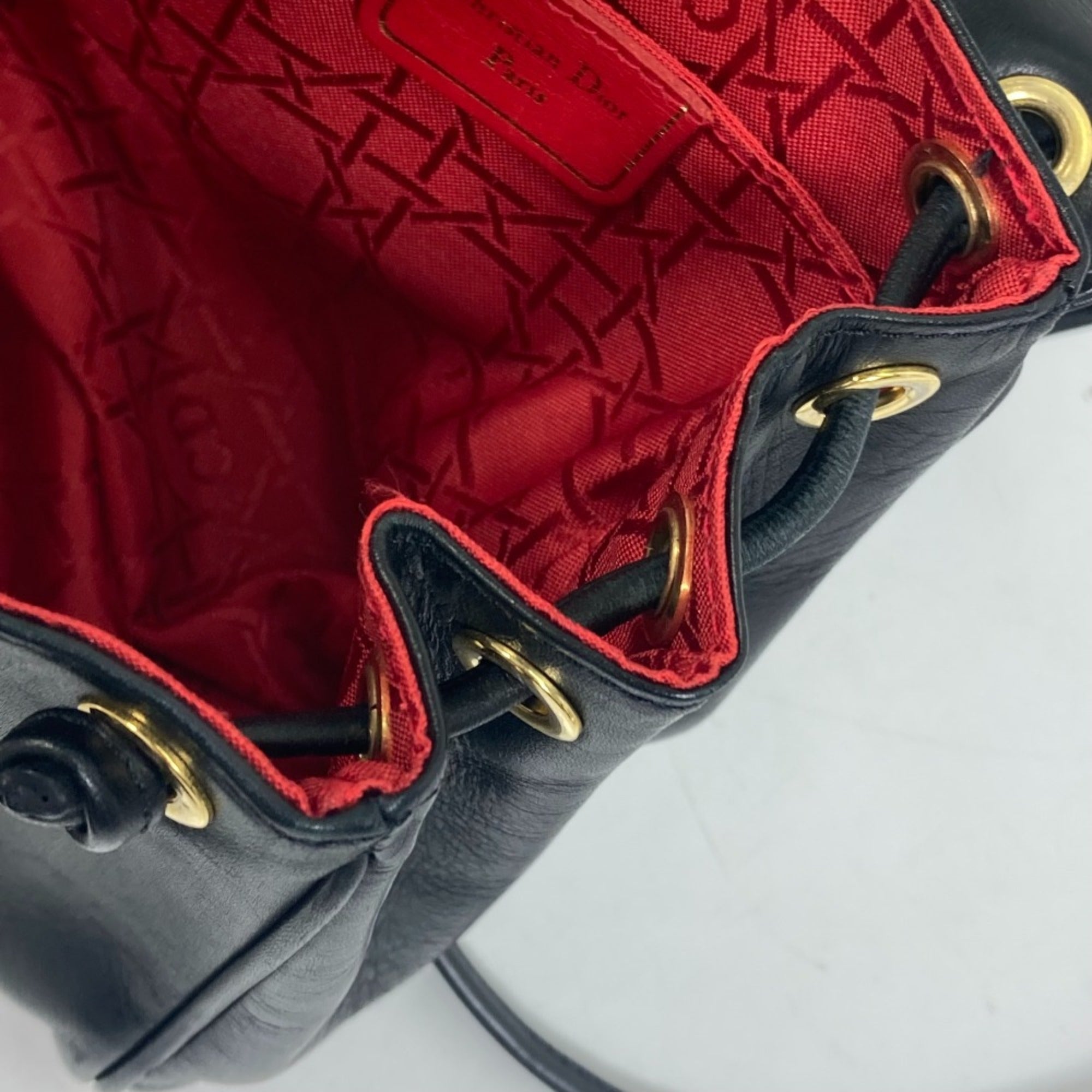 Christian Dior Black Leather Shoulder Bag ()