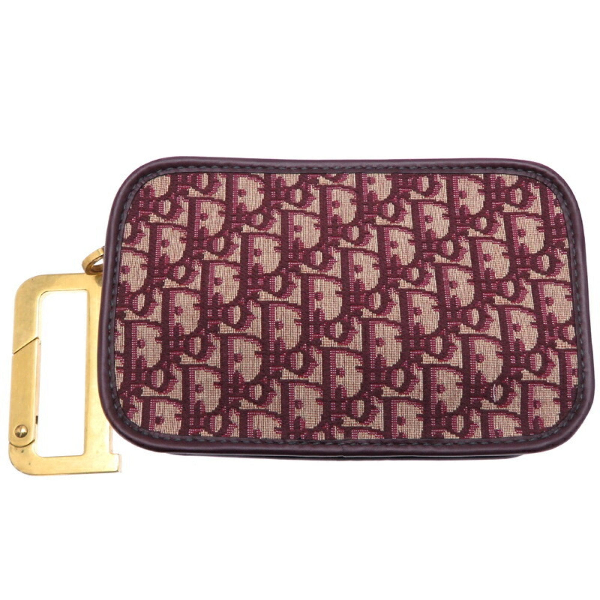 Christian Dior Red Color Canvas Pouch ()
