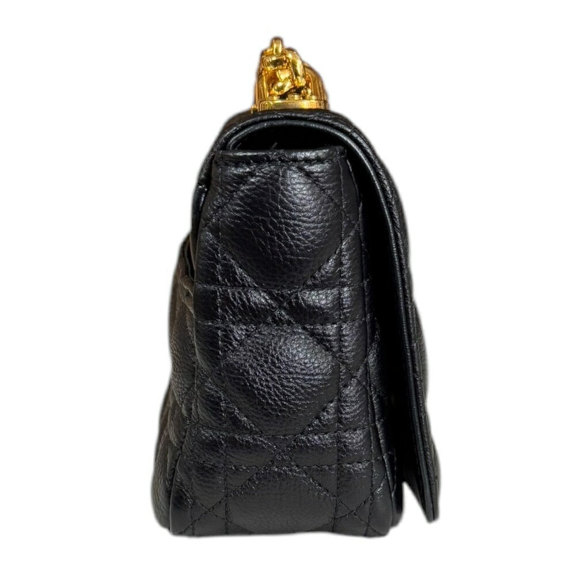 Christian Dior Black Leather Shoulder Bag ()