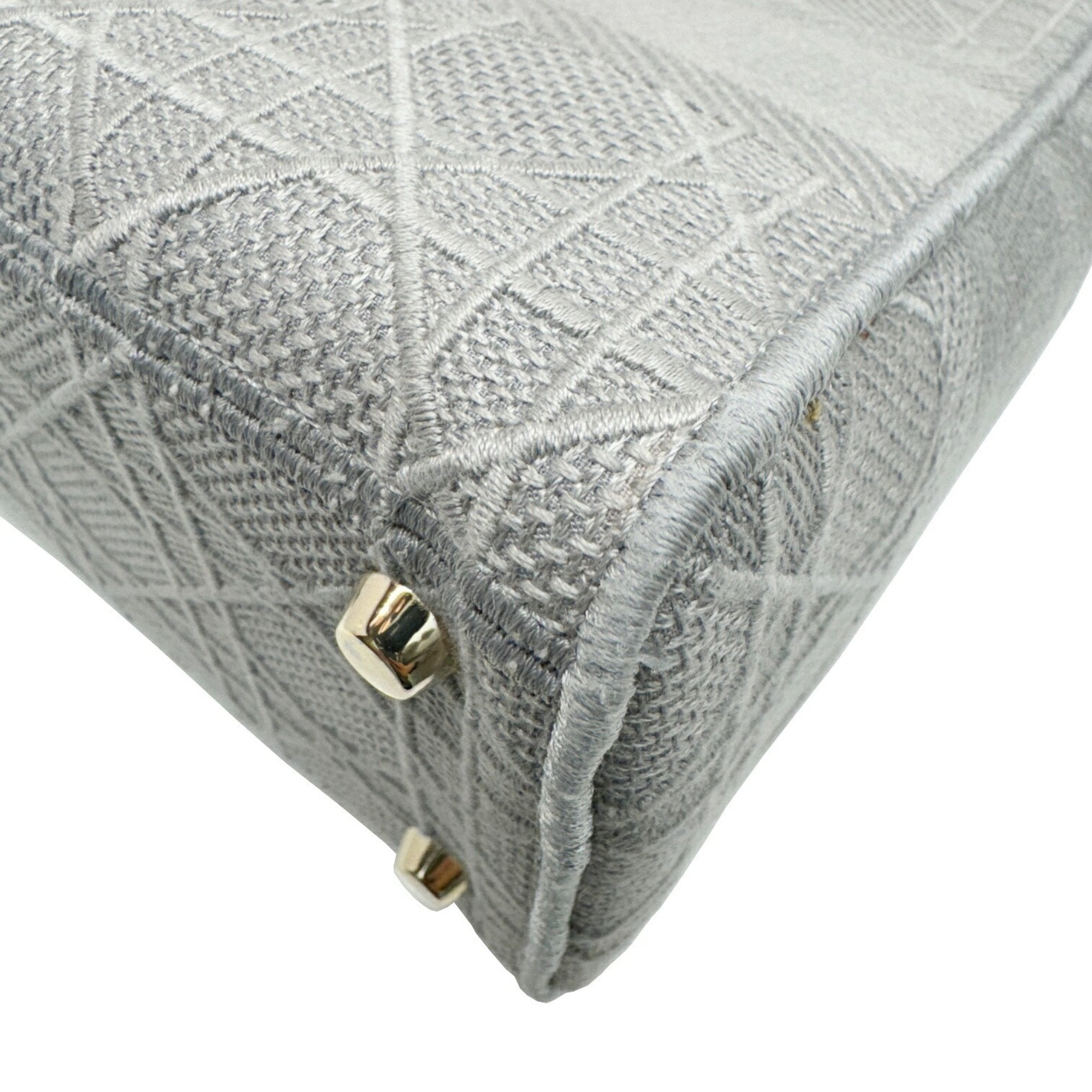 Christian Dior Gray Canvas Handbag Shoulder Bag ()