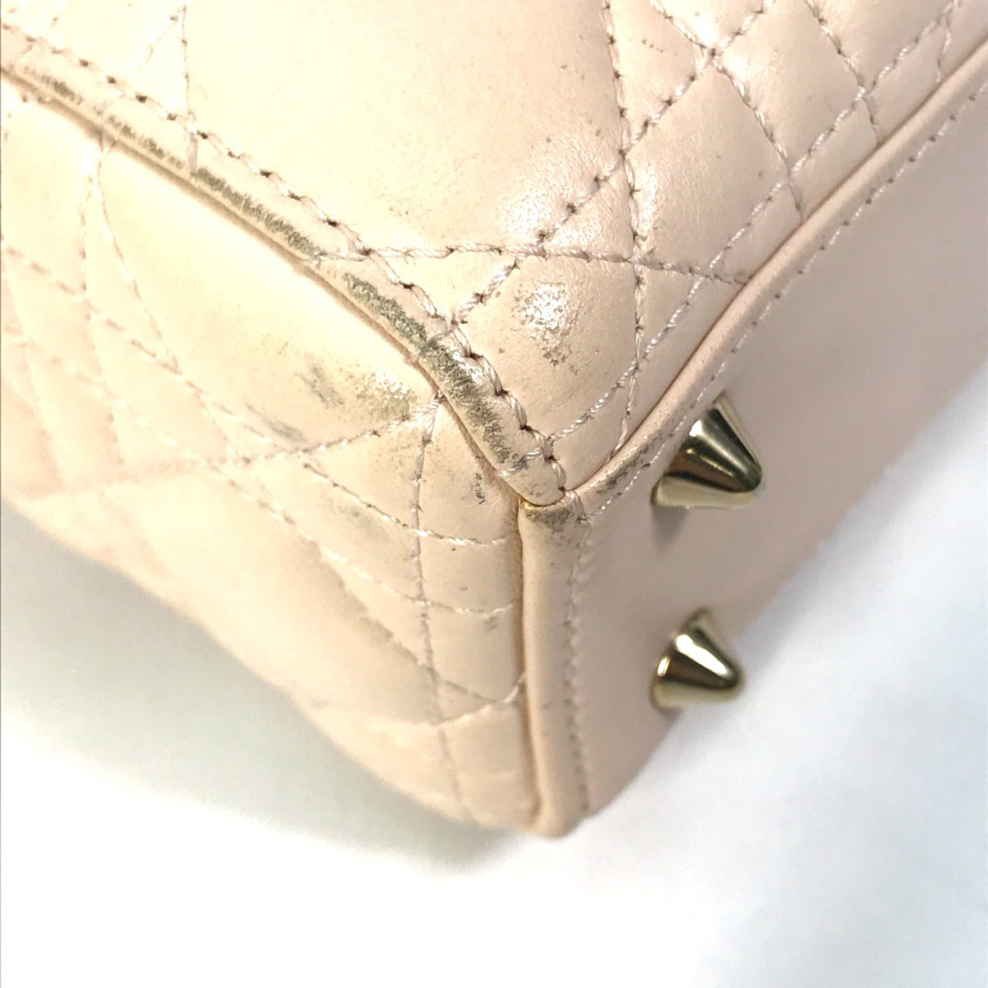 Christian Dior Beige Leather Handbag ()