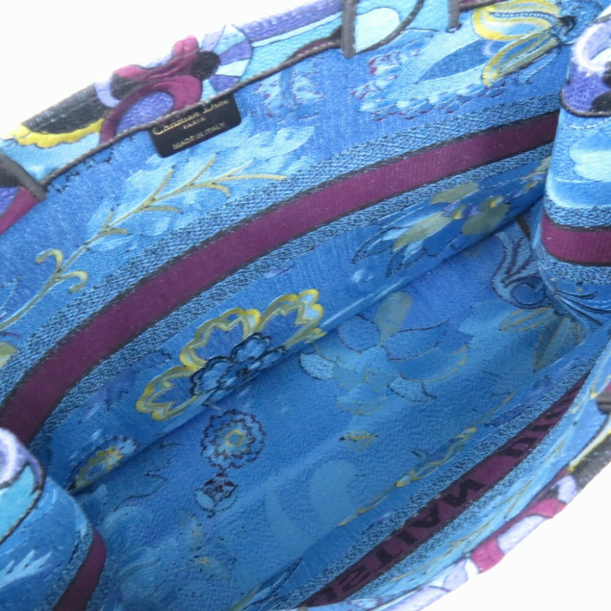 Christian Dior Blue Purple Canvas Tote Bag ()