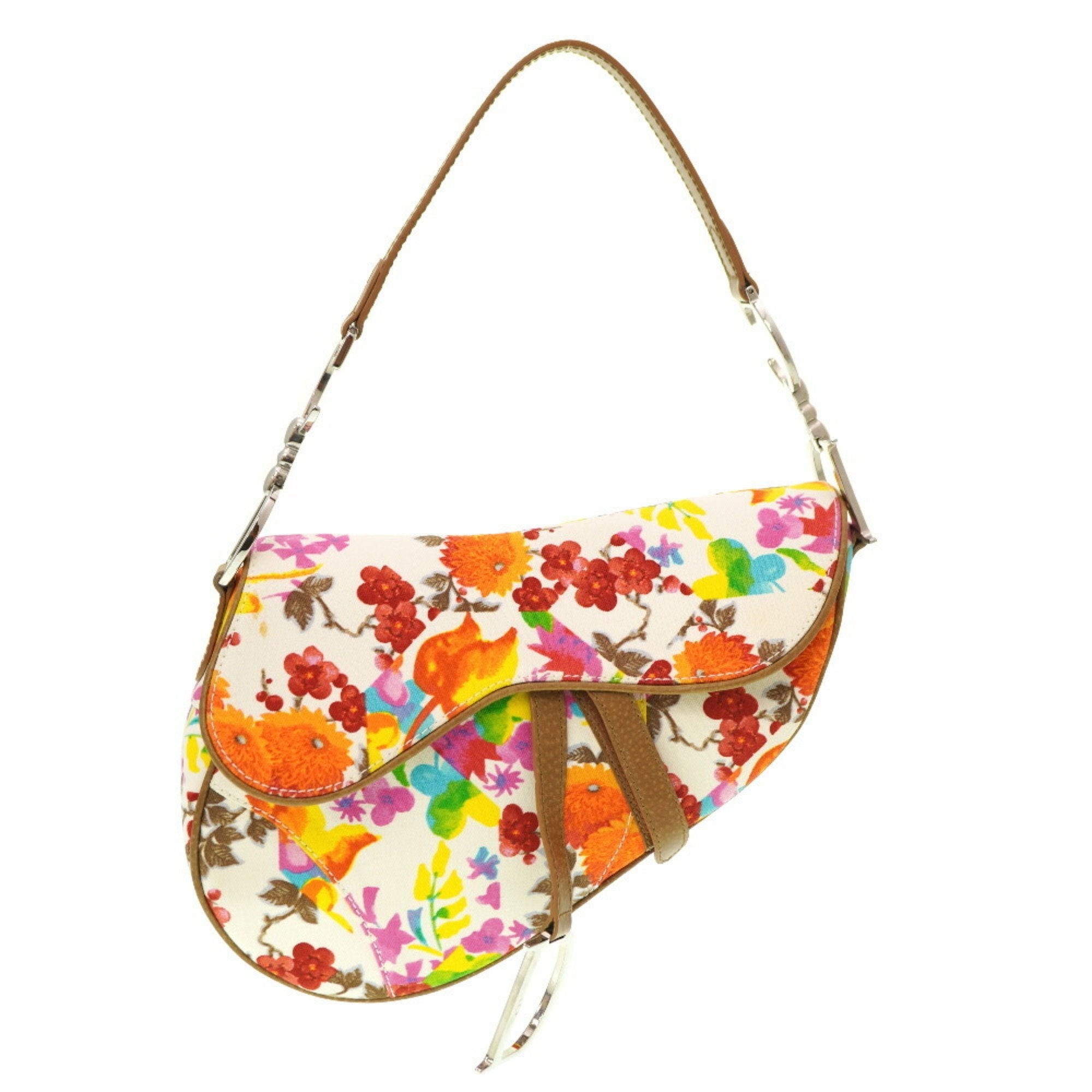 Christian Dior Multi-Color Canvas Leather Shoulder Bag ()