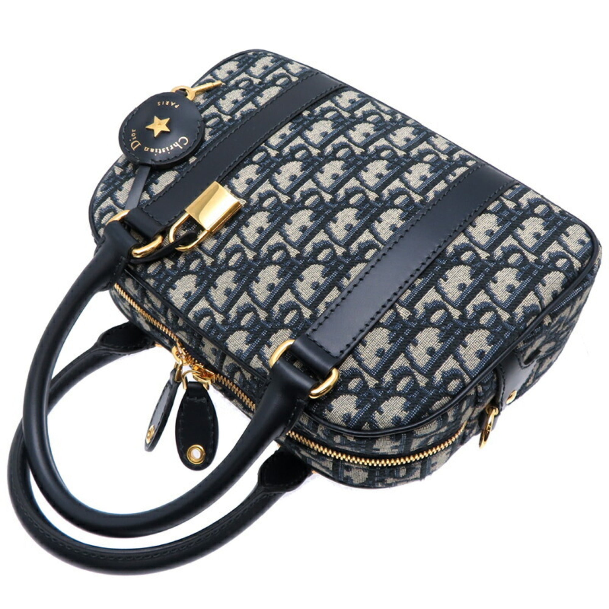 Christian Dior Navy Leather Handbag ()