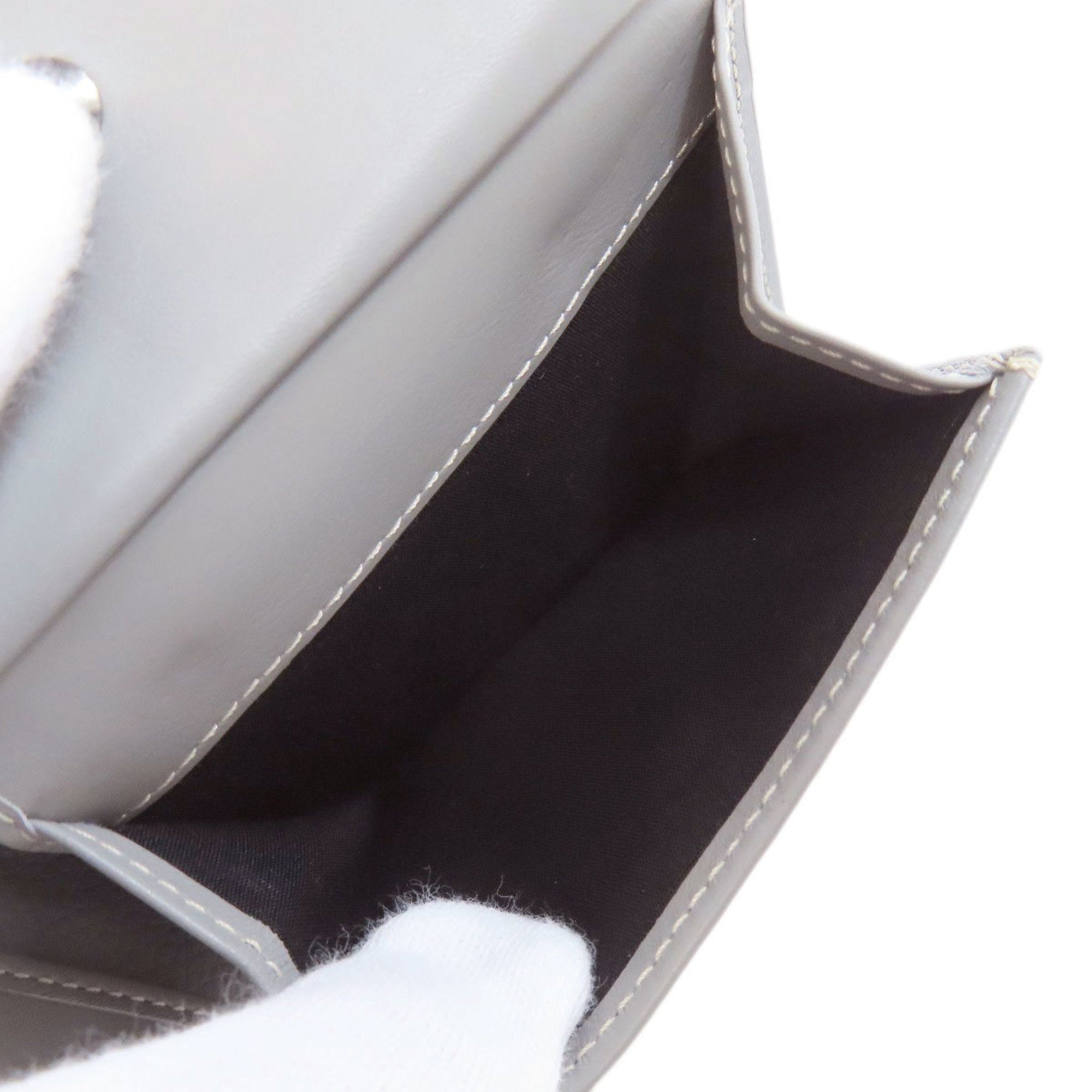 Christian Dior Gray Leather Wallet (Bi-Fold) ()
