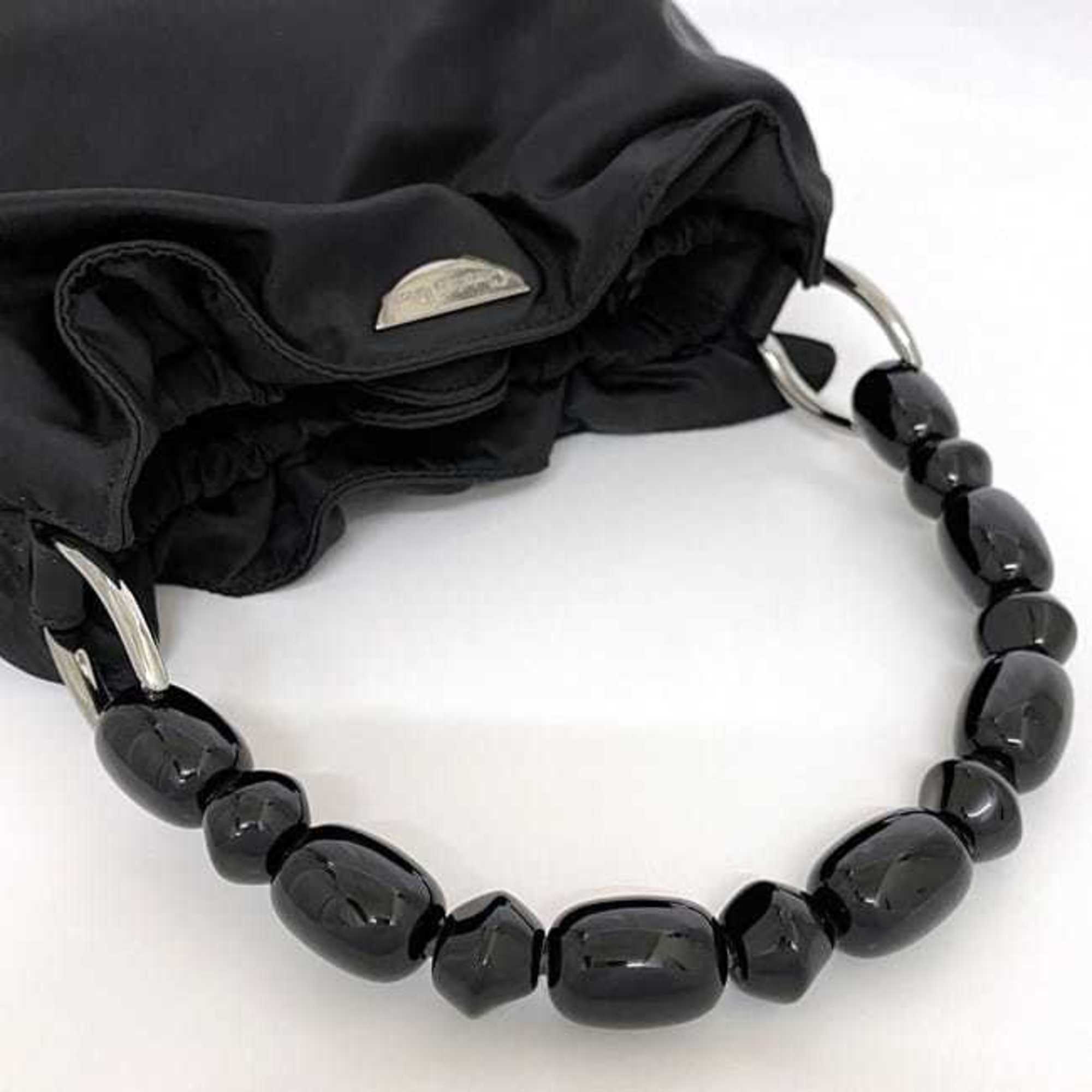 Christian Dior Black Nylon Plastic Handbag ()