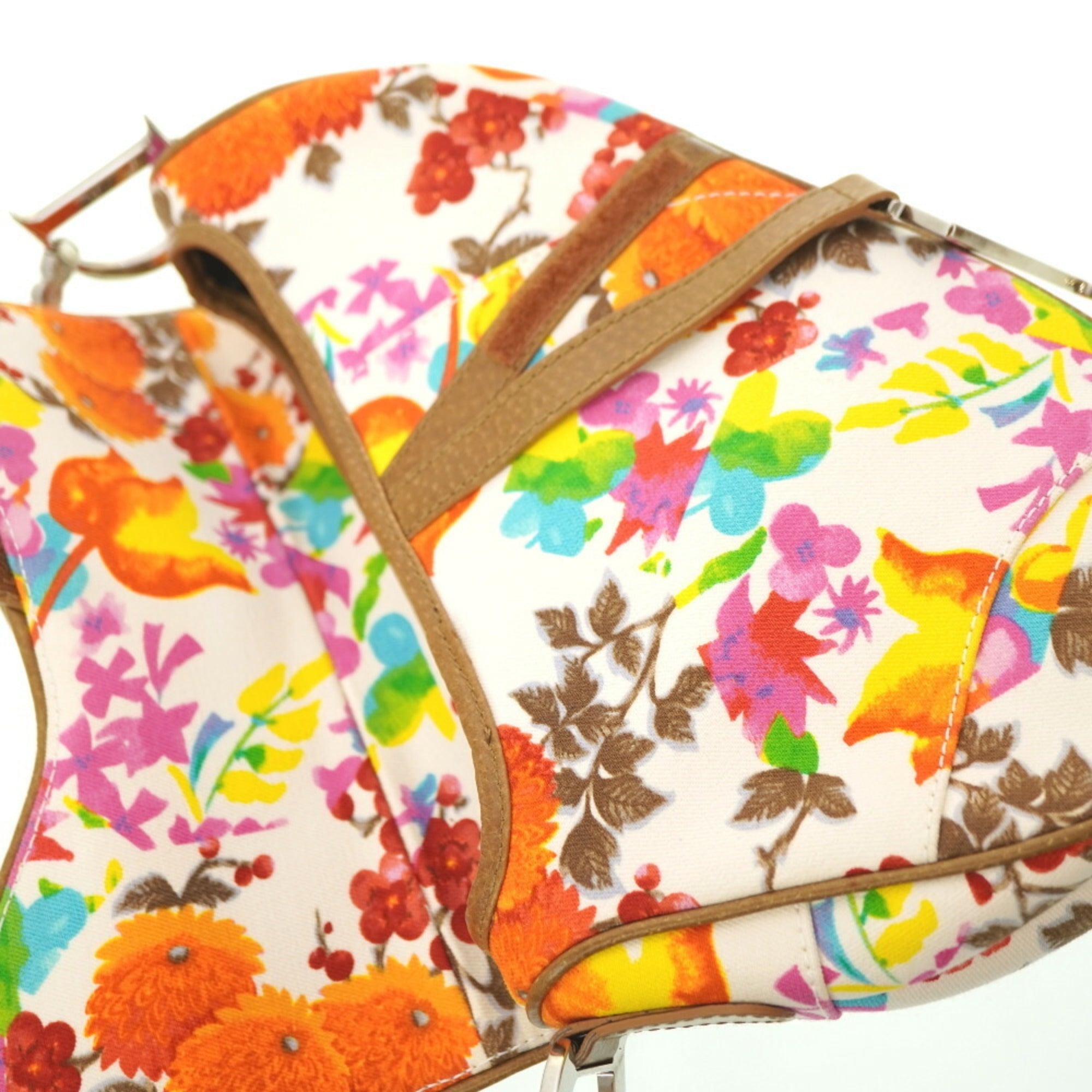 Christian Dior Multi-Color Canvas Leather Shoulder Bag ()