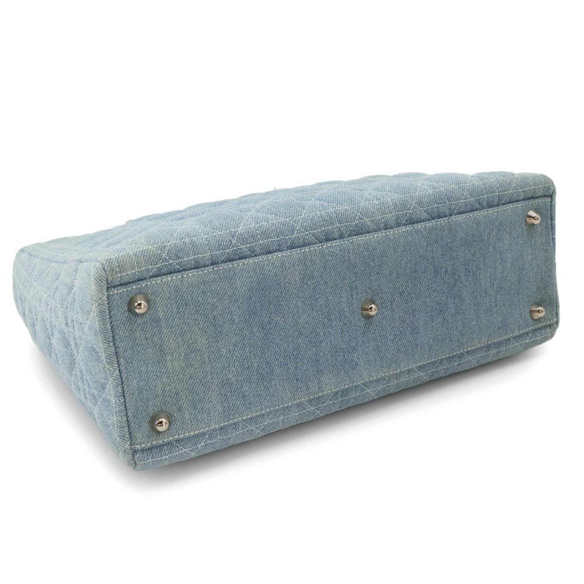 Christian Dior Blue Denim Handbag Shoulder Bag ()