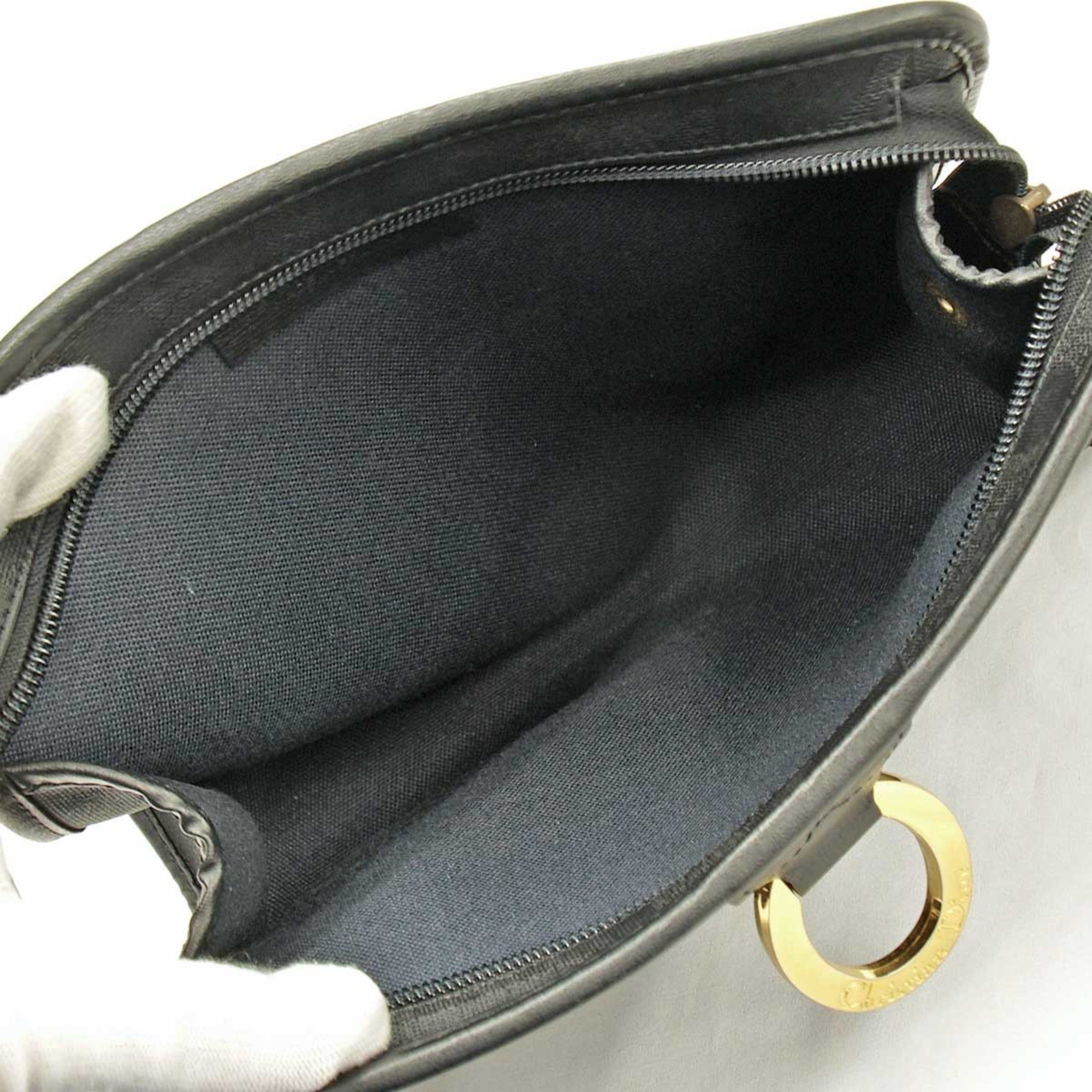 Christian Dior Black Leather Clutch Bag ()
