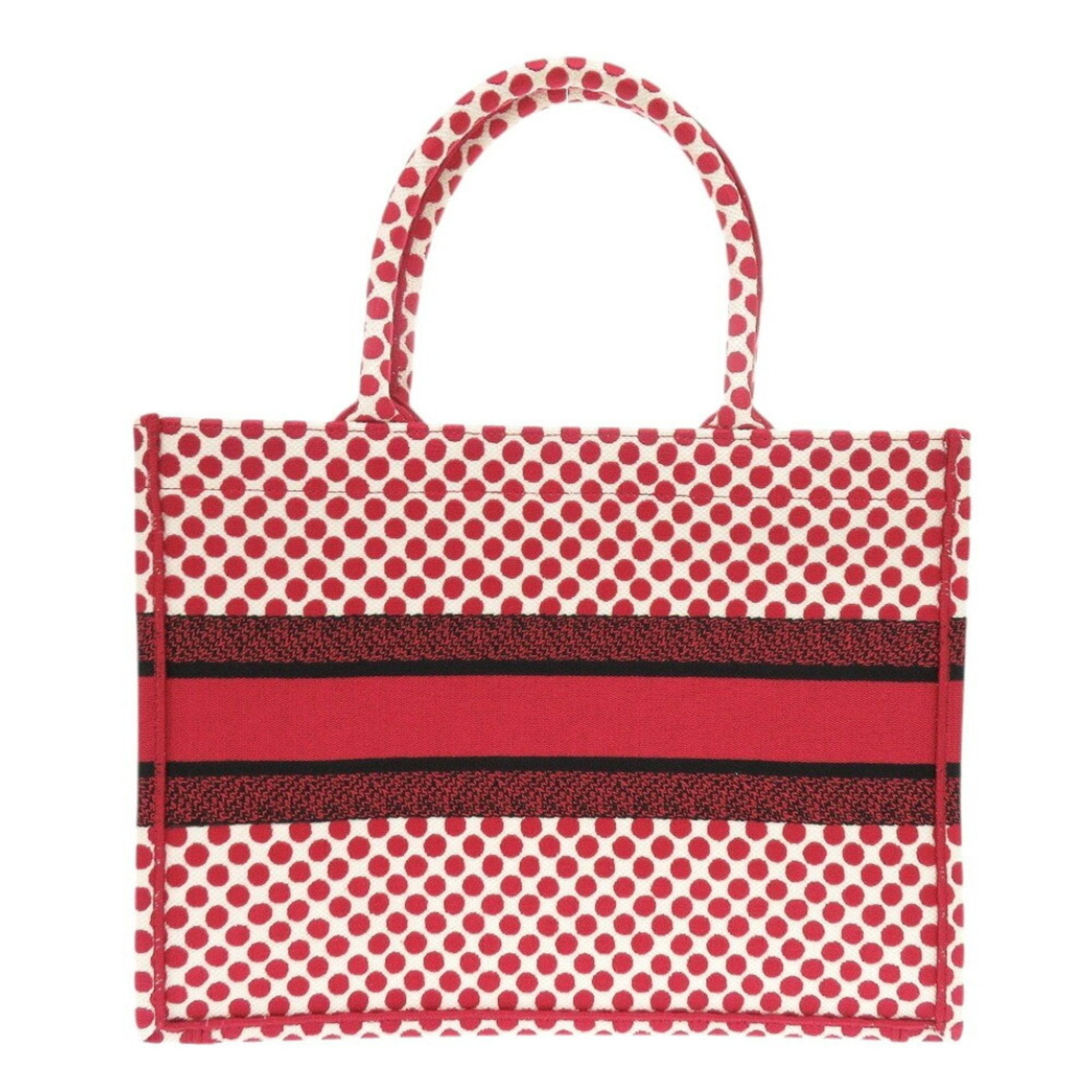 Christian Dior Red Color Canvas Tote Bag ()