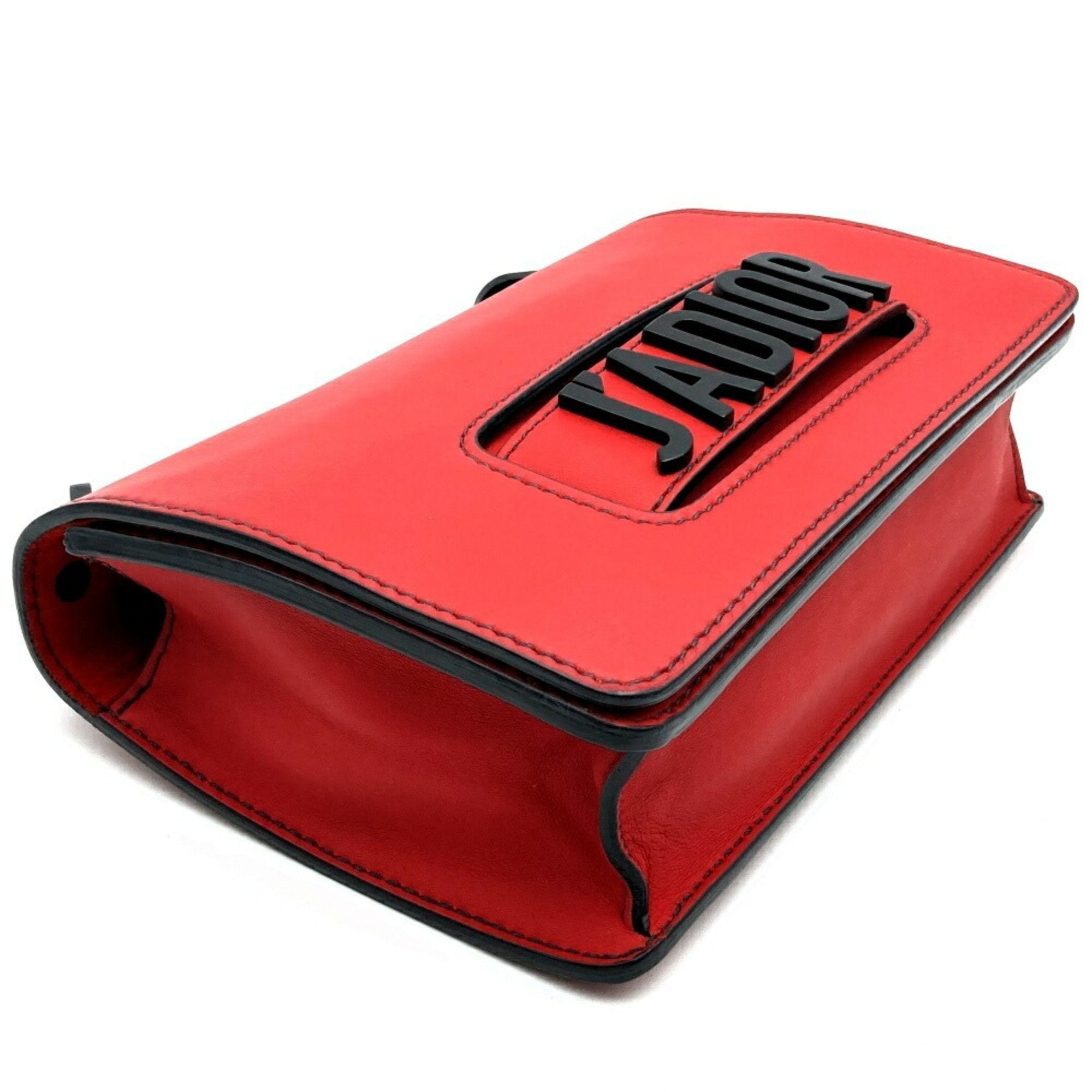 Christian Dior Red Color Leather Shoulder Bag ()