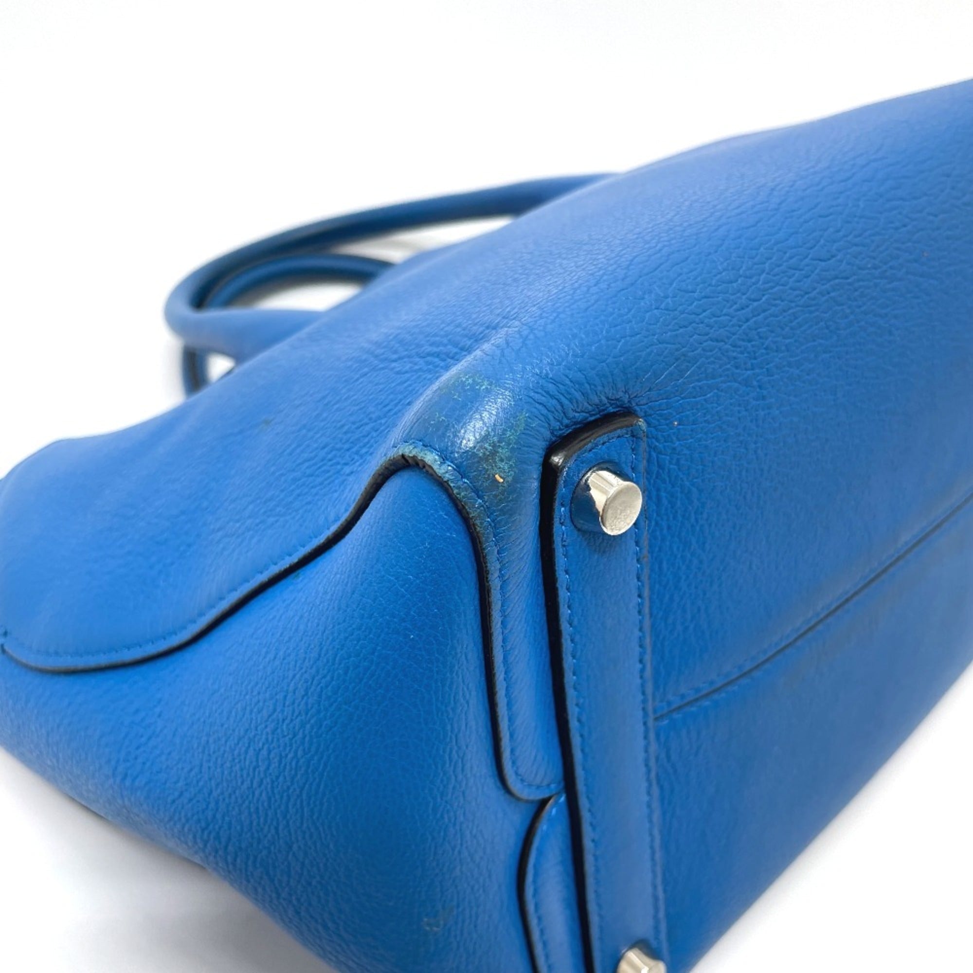 Christian Dior Blue Leather Tote Bag ()