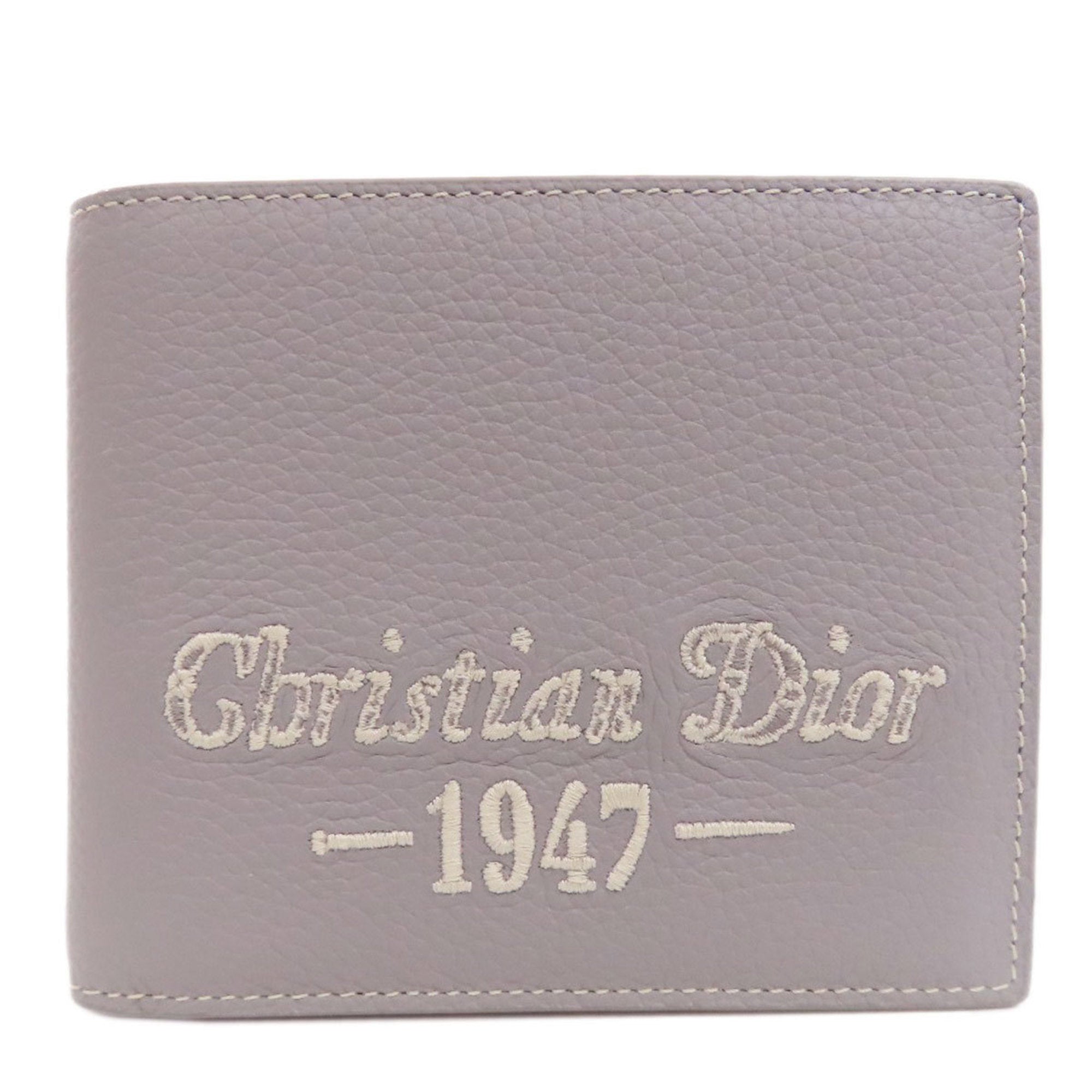 Christian Dior Gray Leather Wallet (Bi-Fold) ()