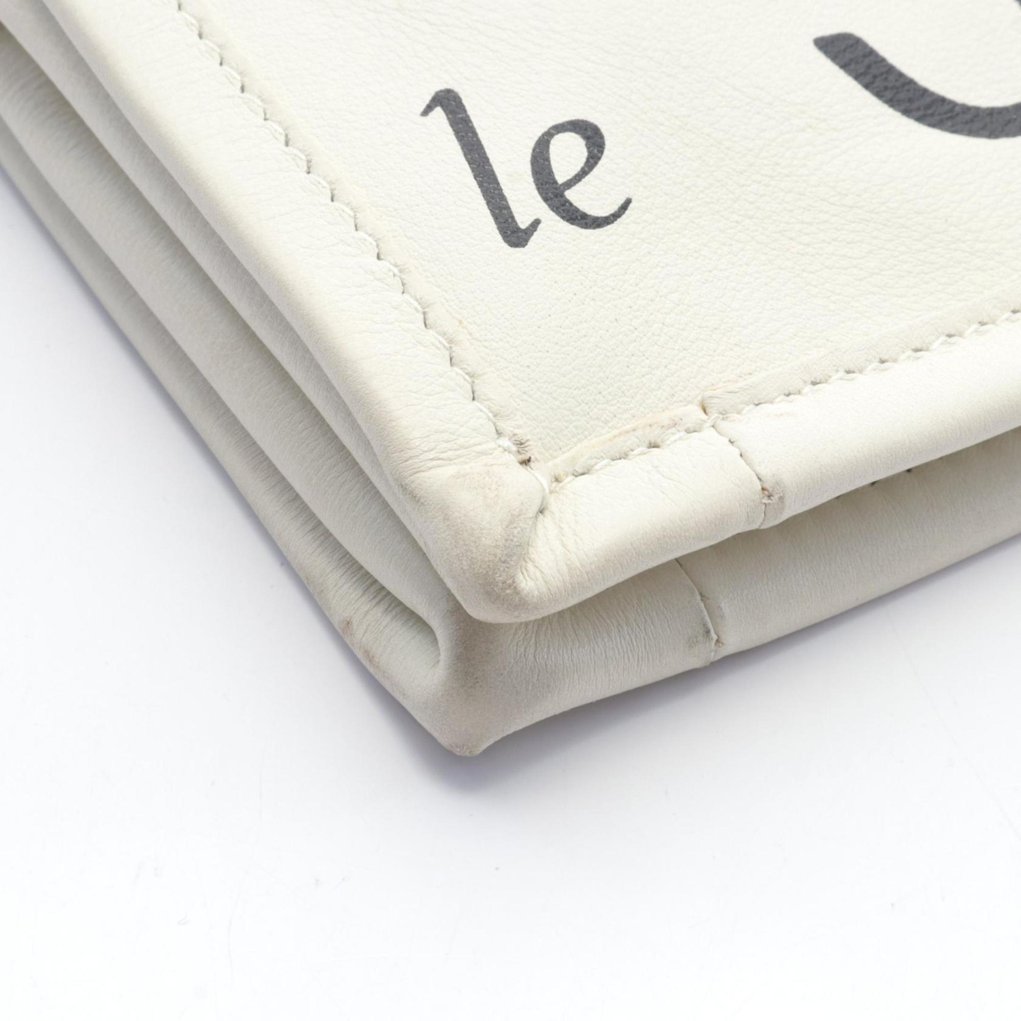 Christian Dior Black White Leather Tote Bag ()