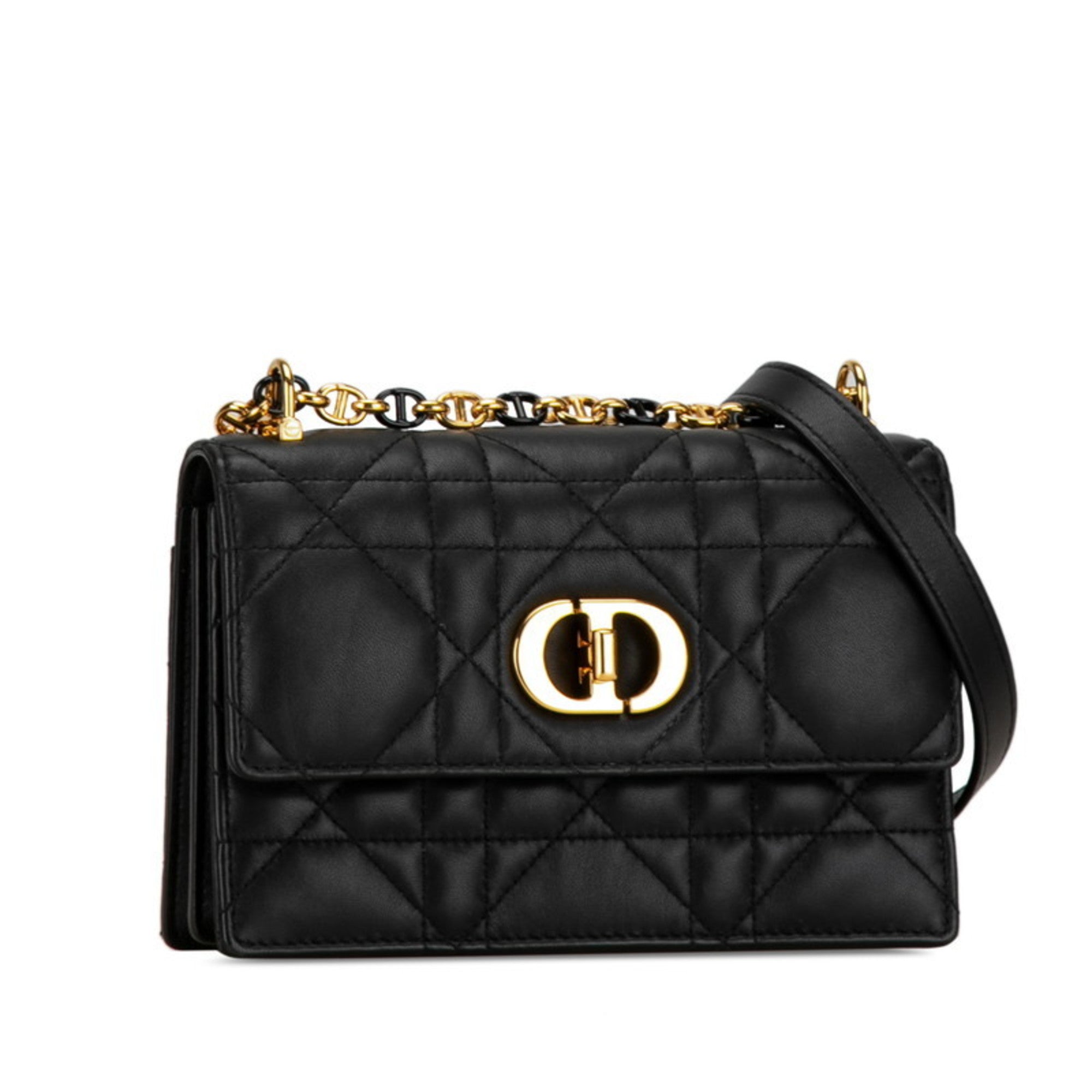 Christian Dior Black Leather Shoulder Bag ()