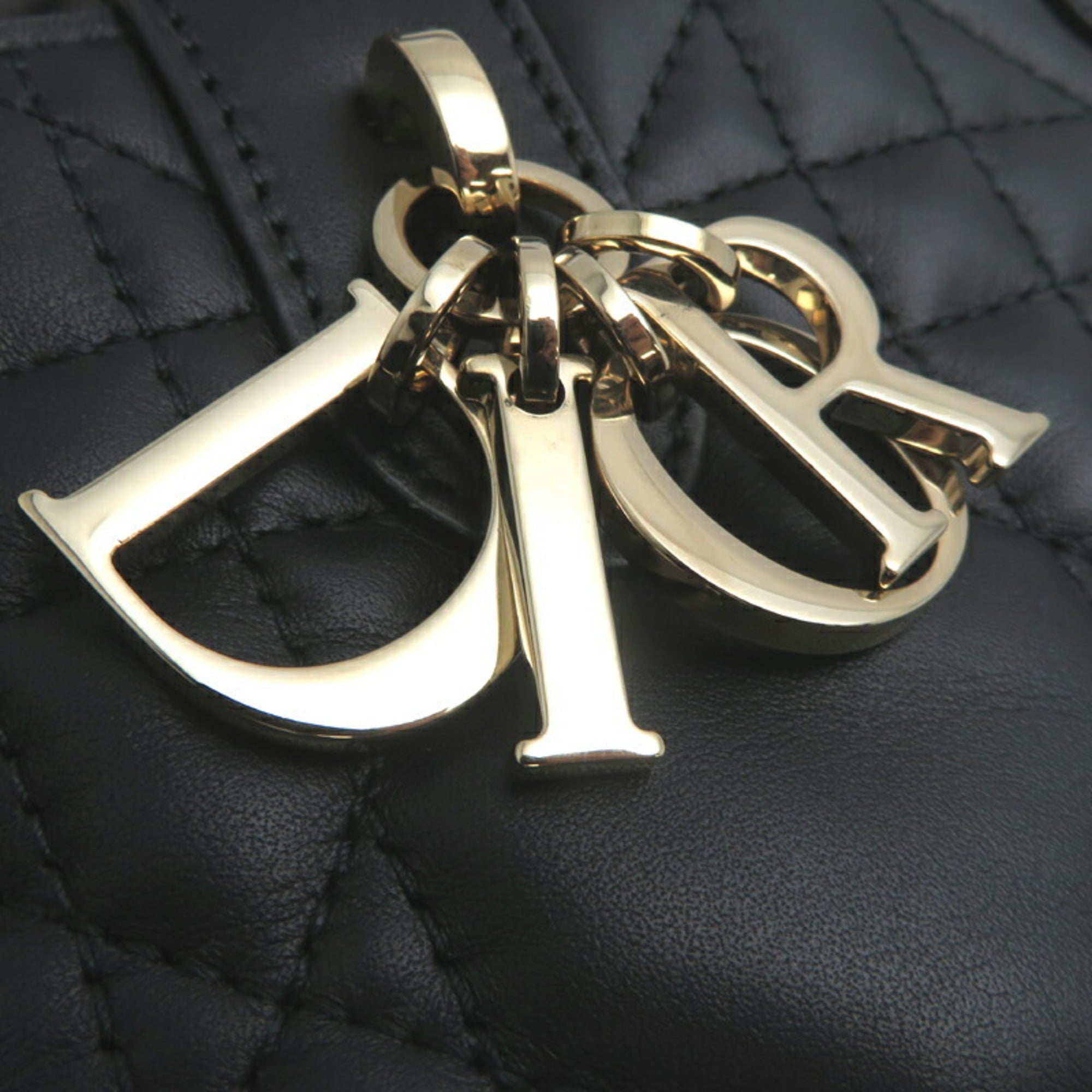 Christian Dior Black Leather Handbag ()
