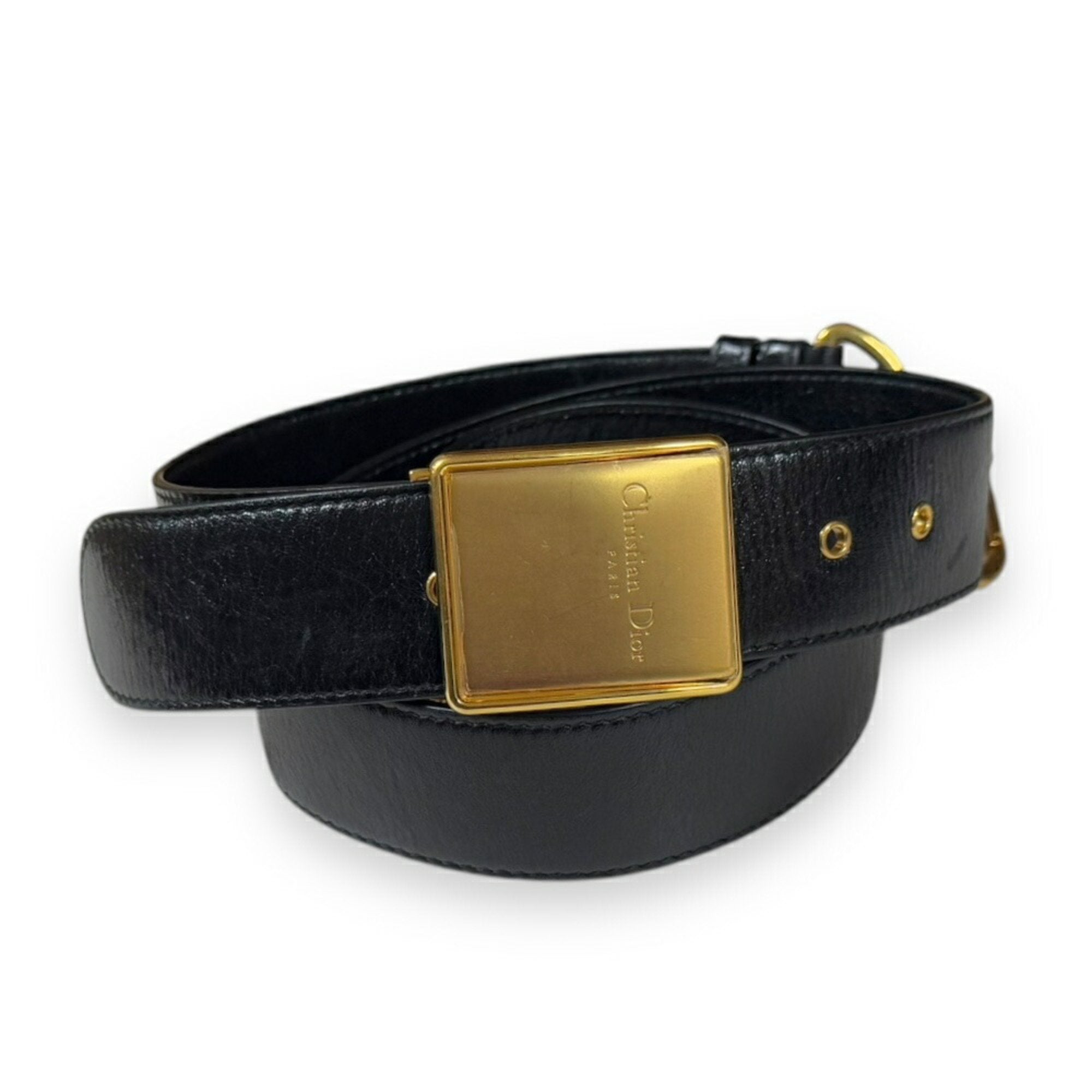 Christian Dior Black Leather Shoulder Bag ()