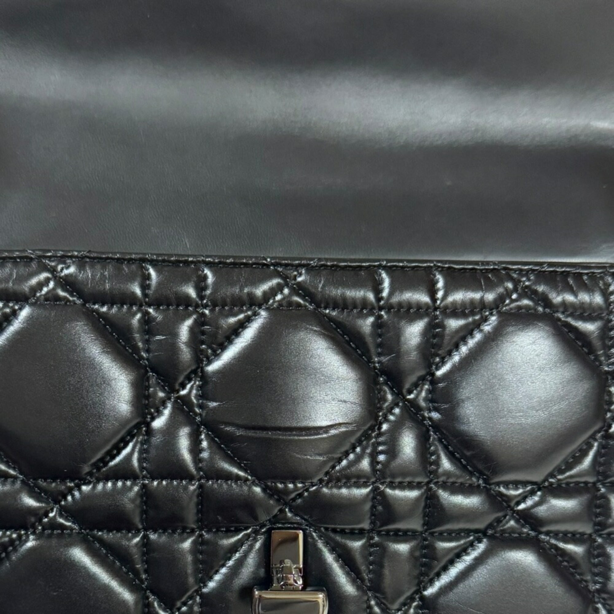 Christian Dior Black Leather Shoulder Bag ()