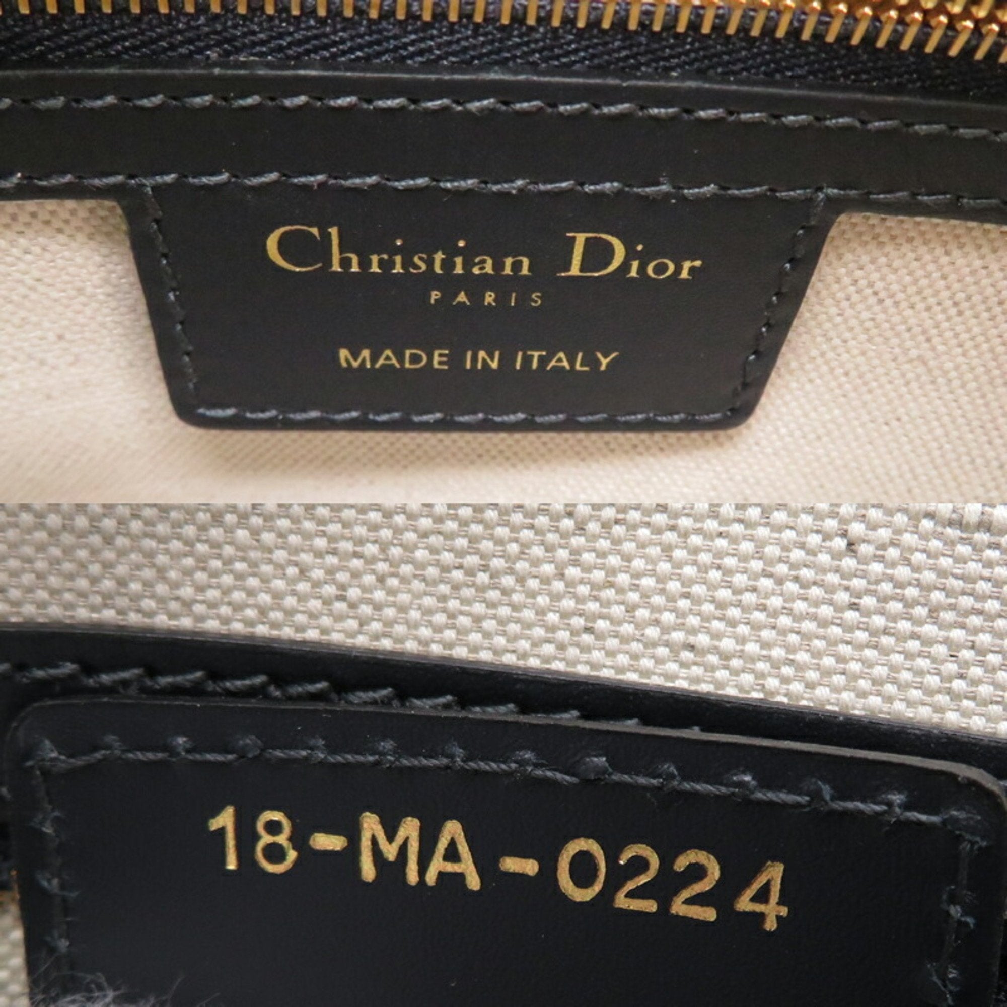 Christian Dior Navy Leather Handbag ()