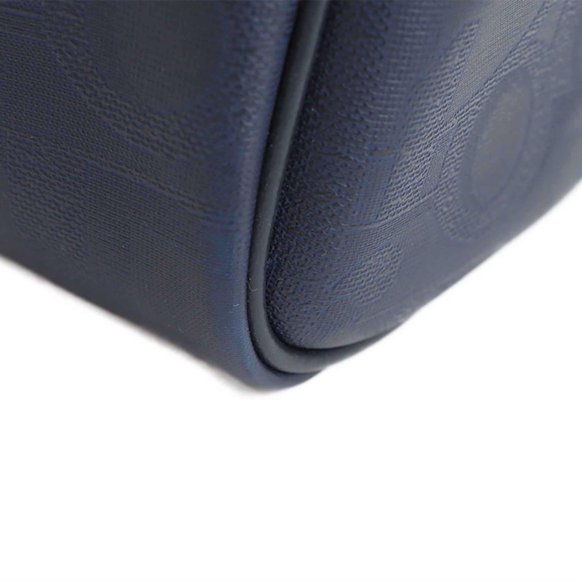 Christian Dior Navy Pvc Leather Handbag ()