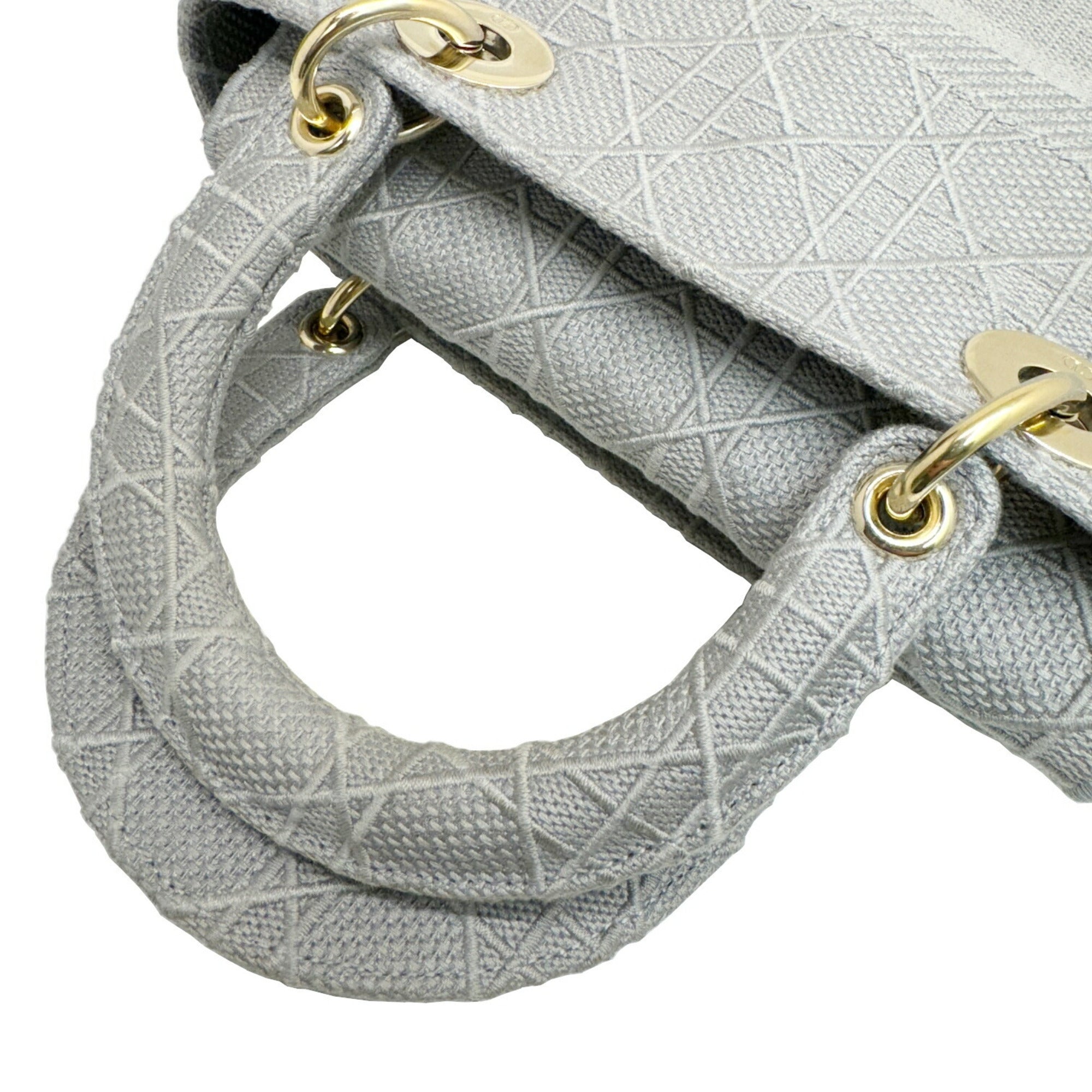 Christian Dior Gray Canvas Handbag Shoulder Bag ()