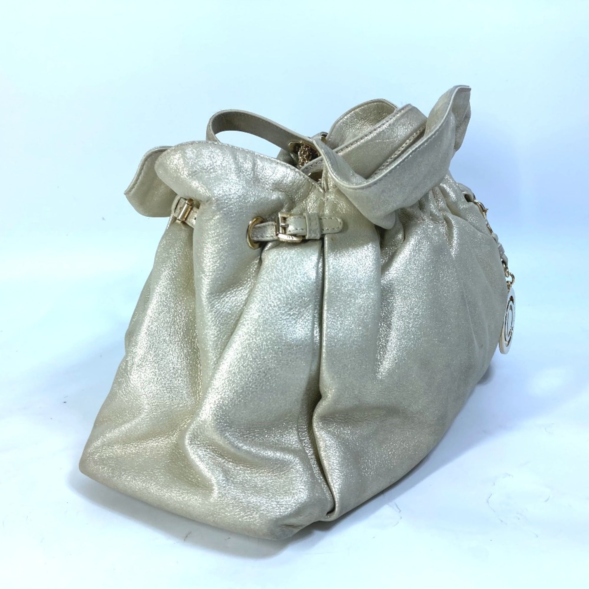 Christian Dior Gold Leather Handbag ()