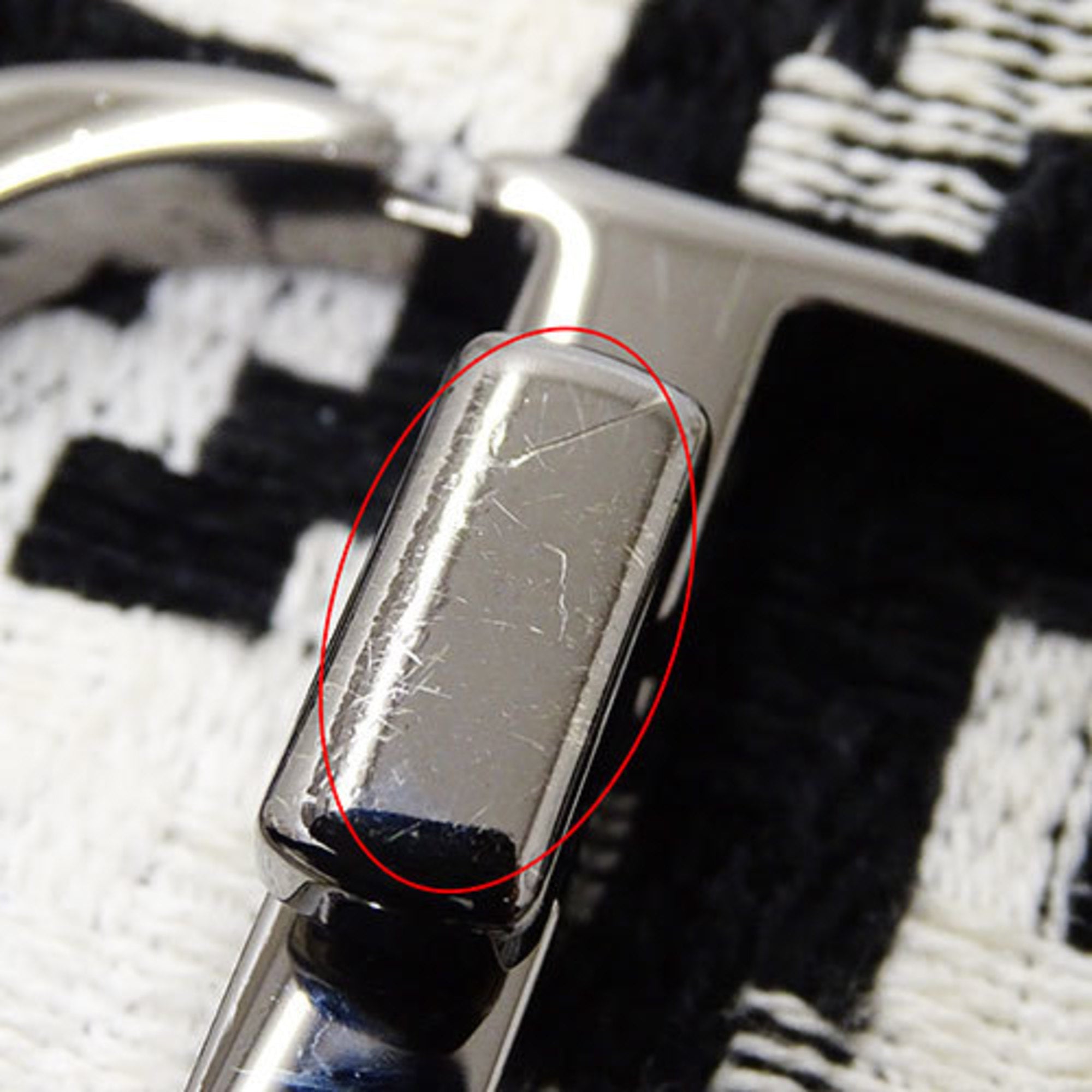 Christian Dior Black White Canvas Shoulder Bag ()