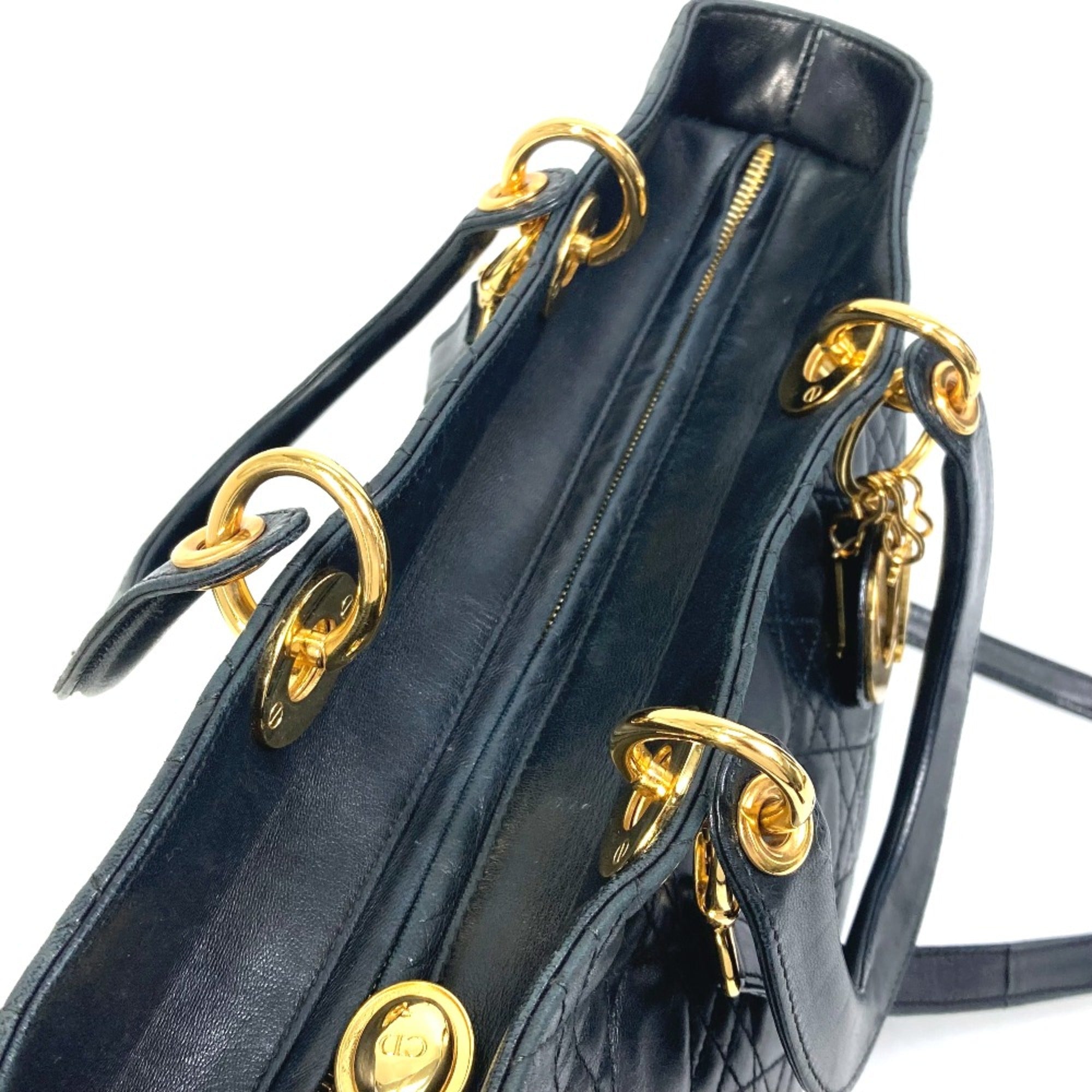 Christian Dior Black Leather Handbag ()
