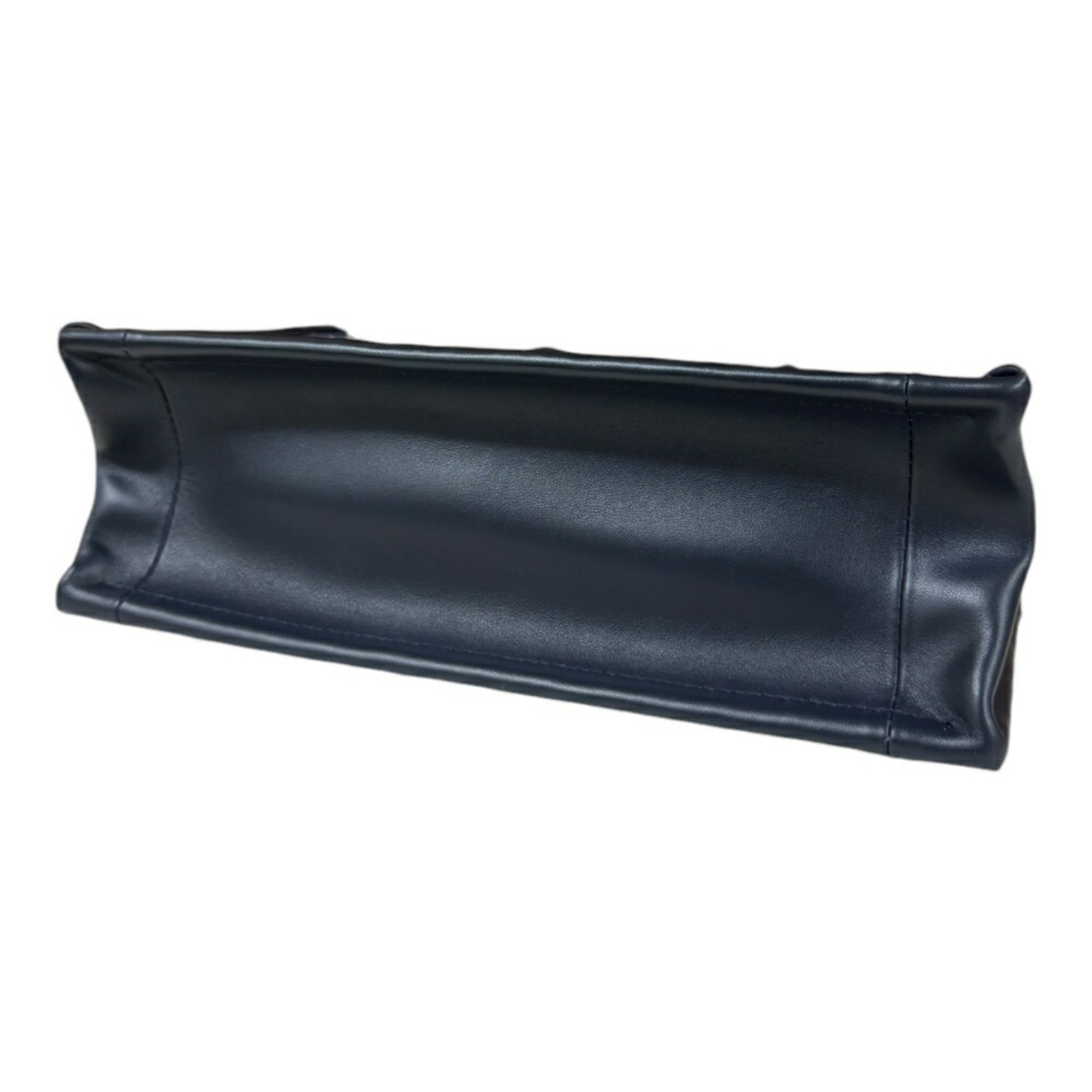 Christian Dior Navy Canvas Leather Handbag Shoulder Bag ()
