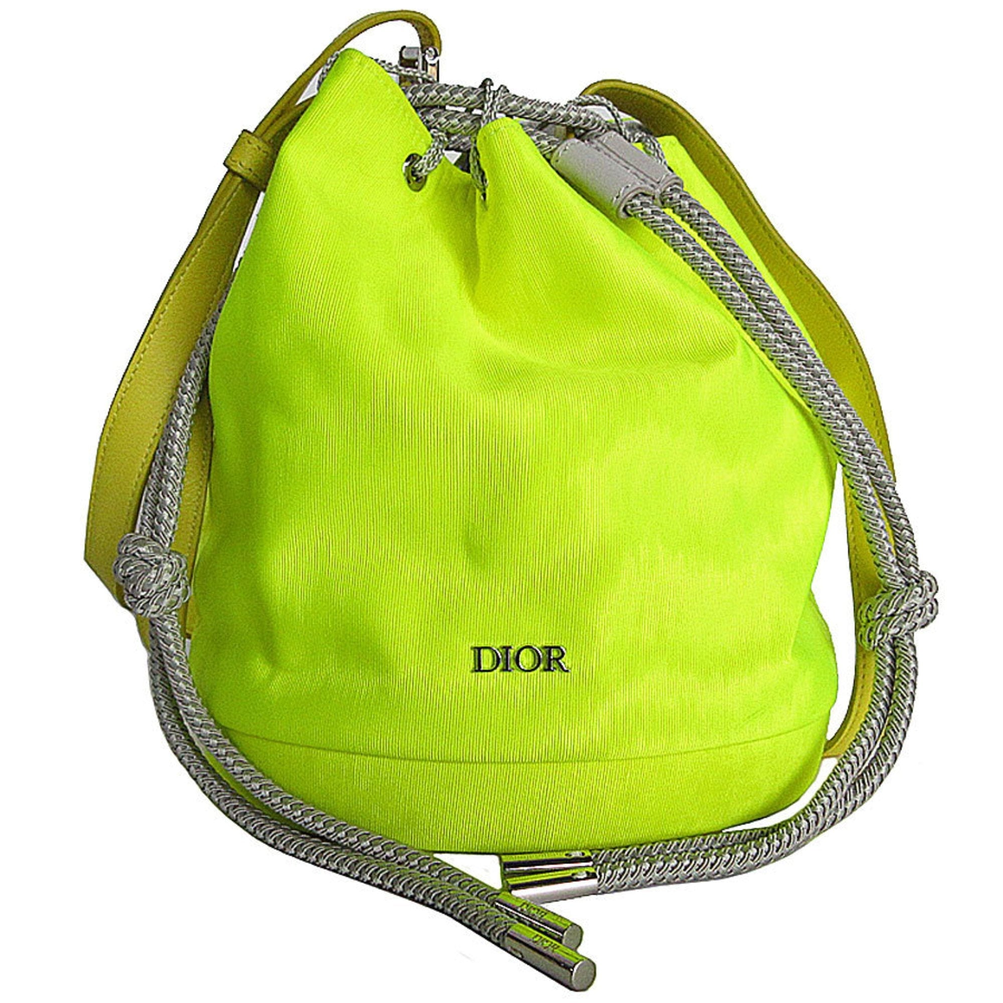 Christian Dior Yellow Nylon Leather Shoulder Bag ()