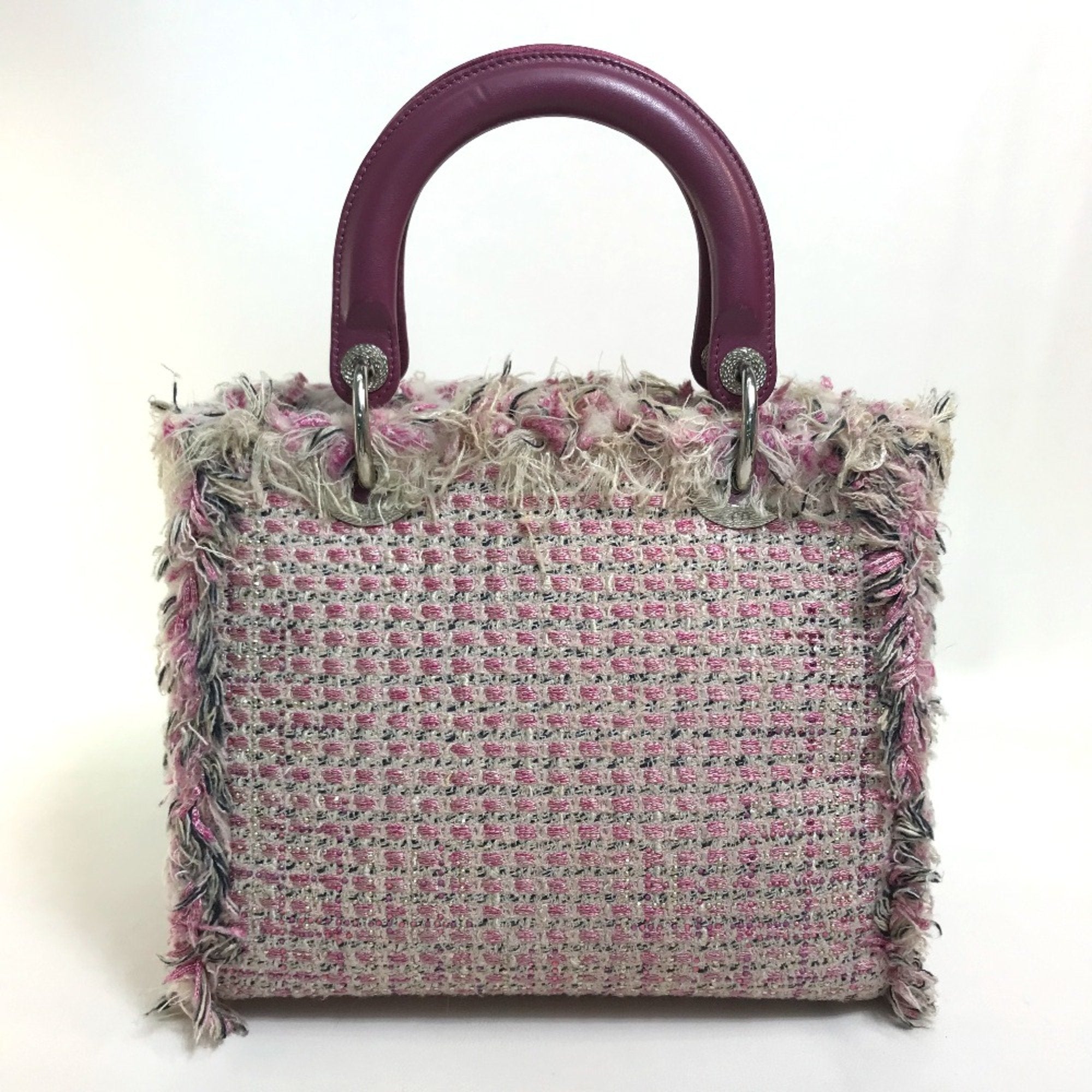 Christian Dior Pink Tweed Handbag ()