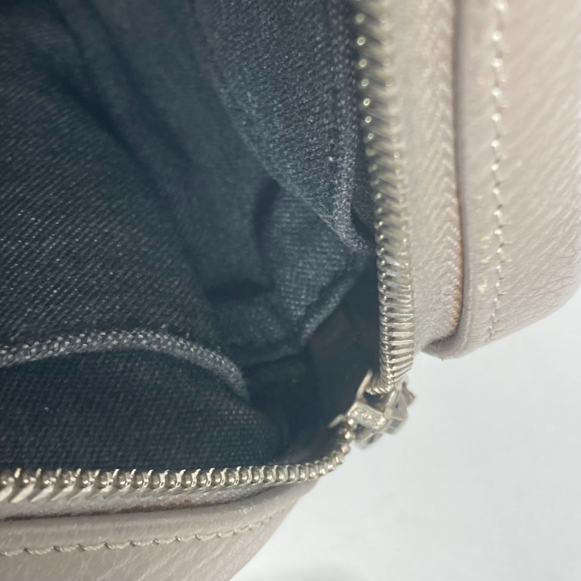 Christian Dior Gray Leather Clutch Bag ()